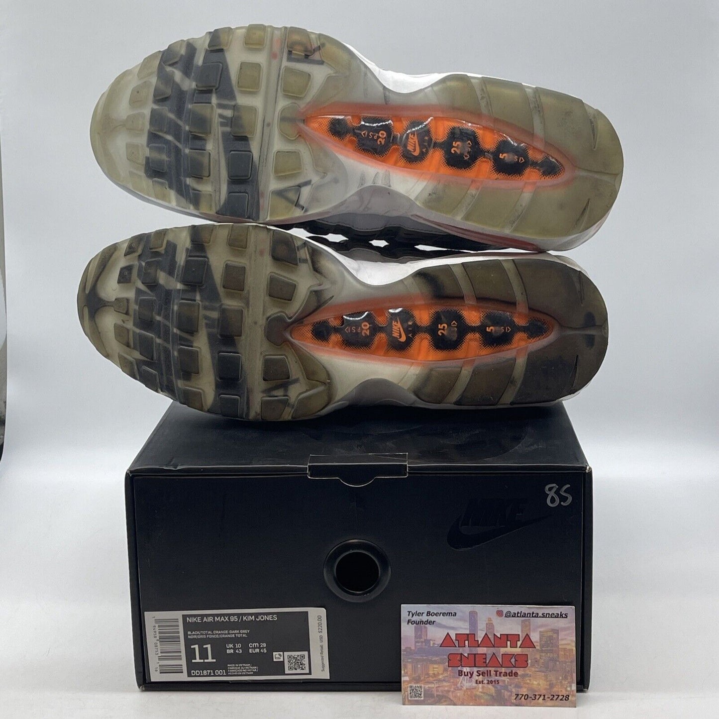 Size 11 - Nike Kim Jones x Air Max 95 Total Orange Grey White (DD1871-001)