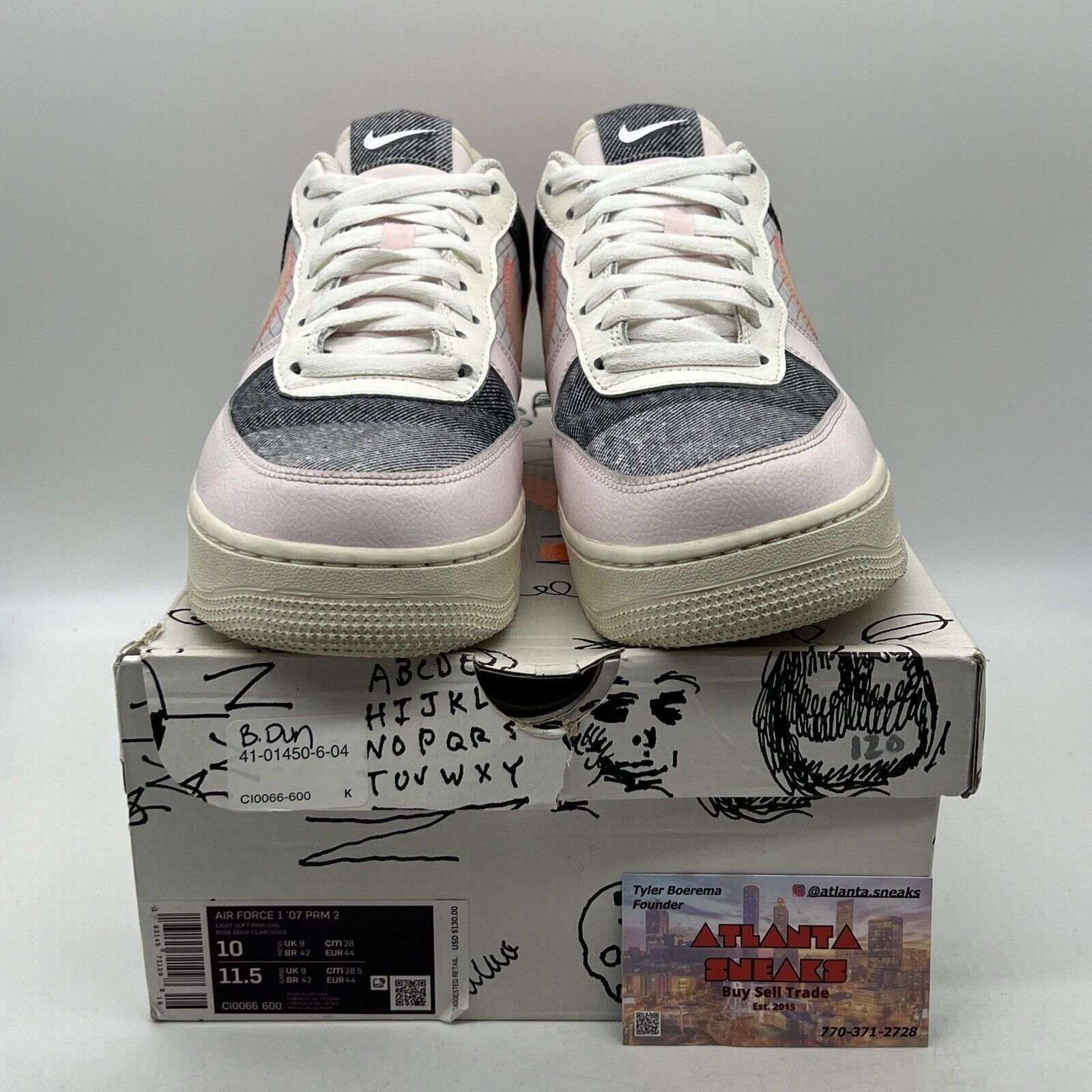 Size 10 - Nike Air Force 1 Low Zine White Black Red Leather (CI0066-600)