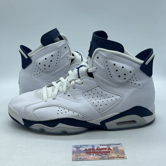 Size 12 - Jordan 6 Retro Midnight Navy White Leather (CT8529-141)