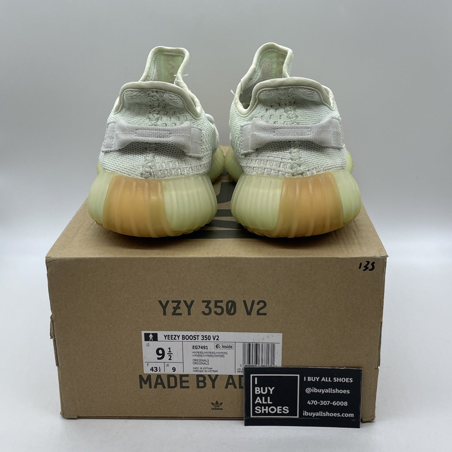 Size 9.5 - adidas Yeezy Boost 350 V2 Low Hyperspace White Suede (EG7491)