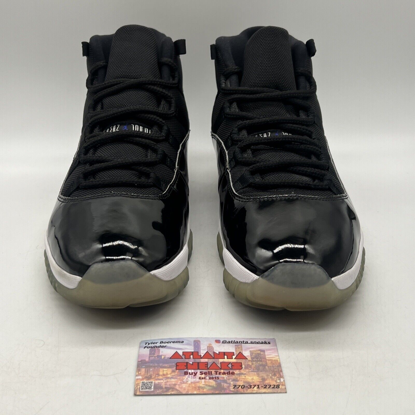 Size 13 - Jordan 11 Retro High Space Jam Black White Leather (378037-003)