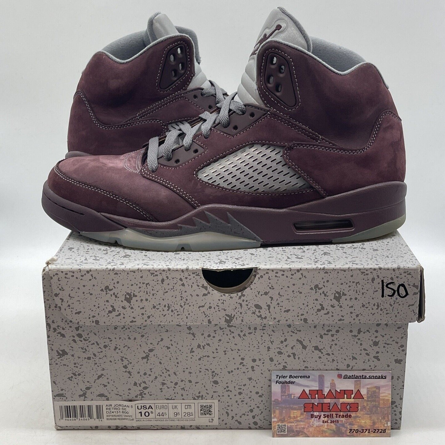 Size 10.5 - Air Jordan 5 Retro SE 2023 Burgundy Suede (DZ4131-600)