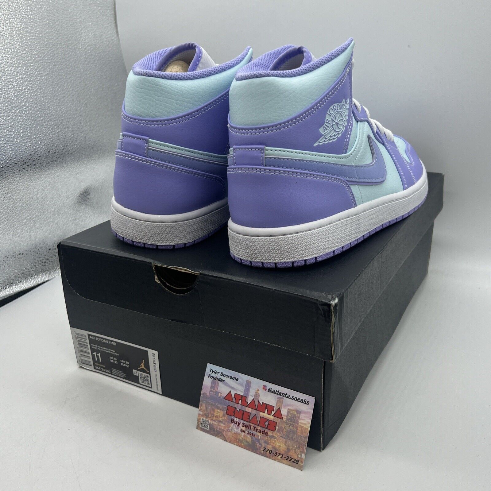 Size 11 - Jordan 1 Mid Purple Brand New Og All