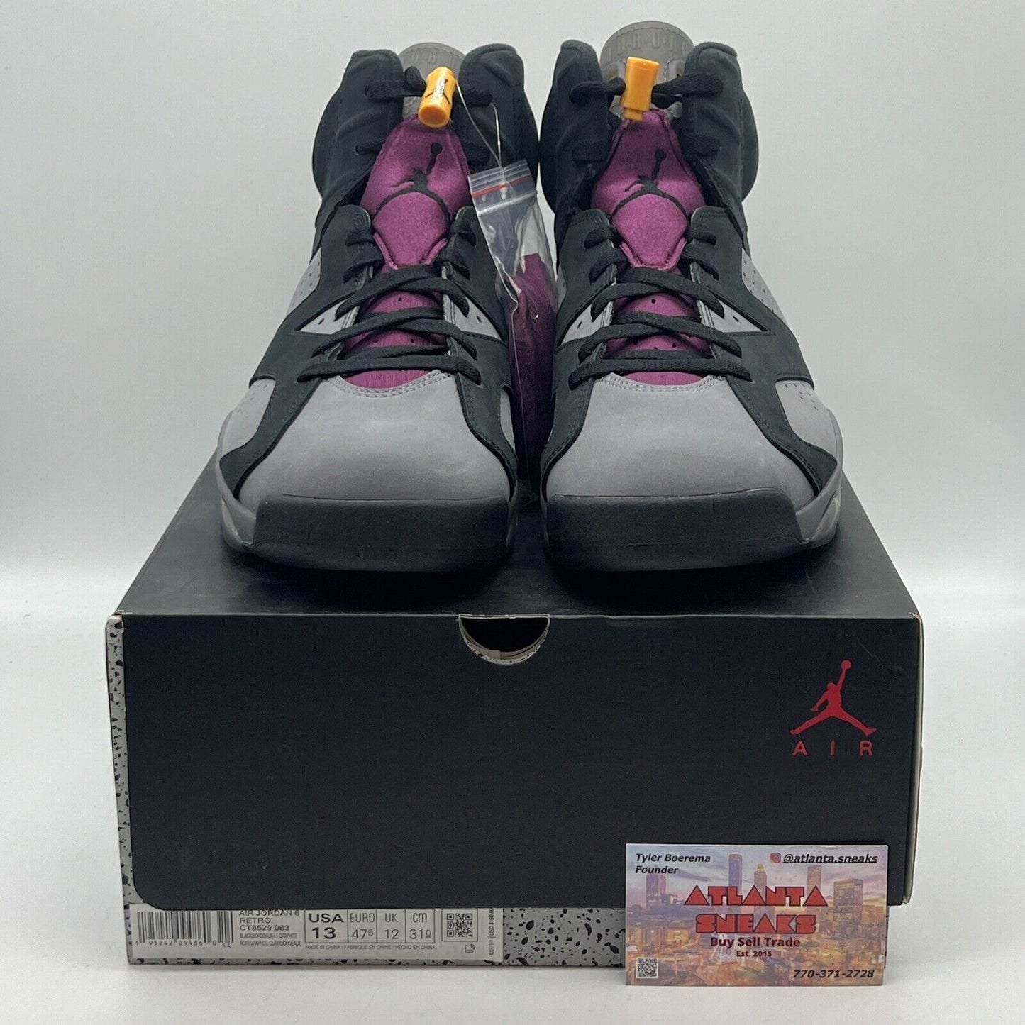 Size 13 - Jordan 6 Bordeaux Brand New Og All Grey Black