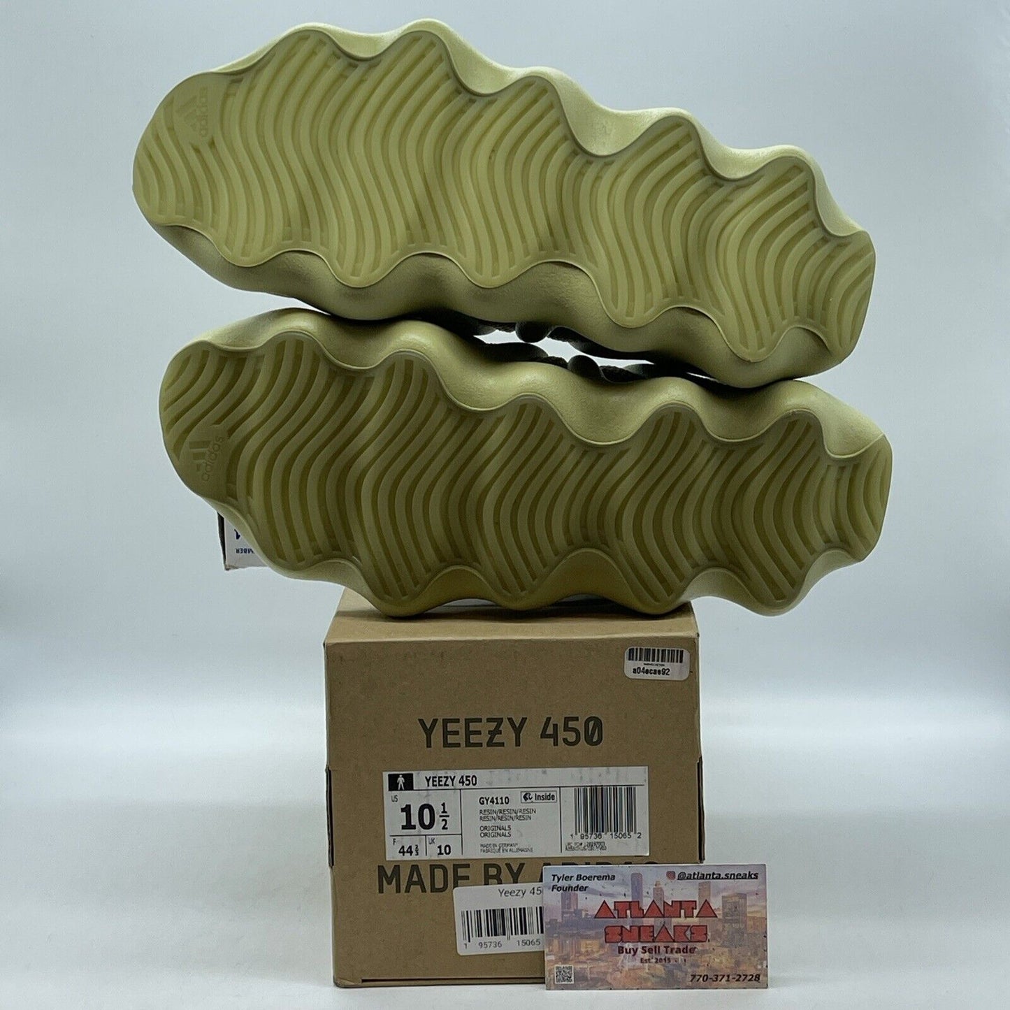 Size 10.5 - adidas Yeezy 450 Resin Green Suede Leather (GY4110)