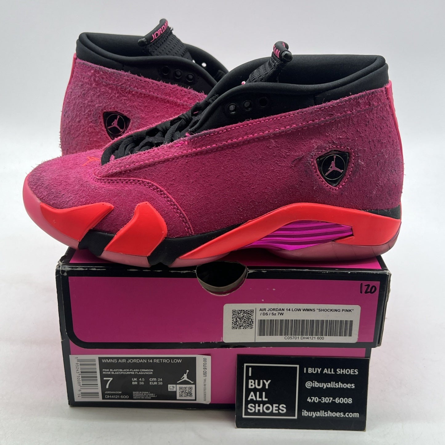Size 7 - Air Jordan 14 Retro Low Shocking Pink W (DH4121-600)