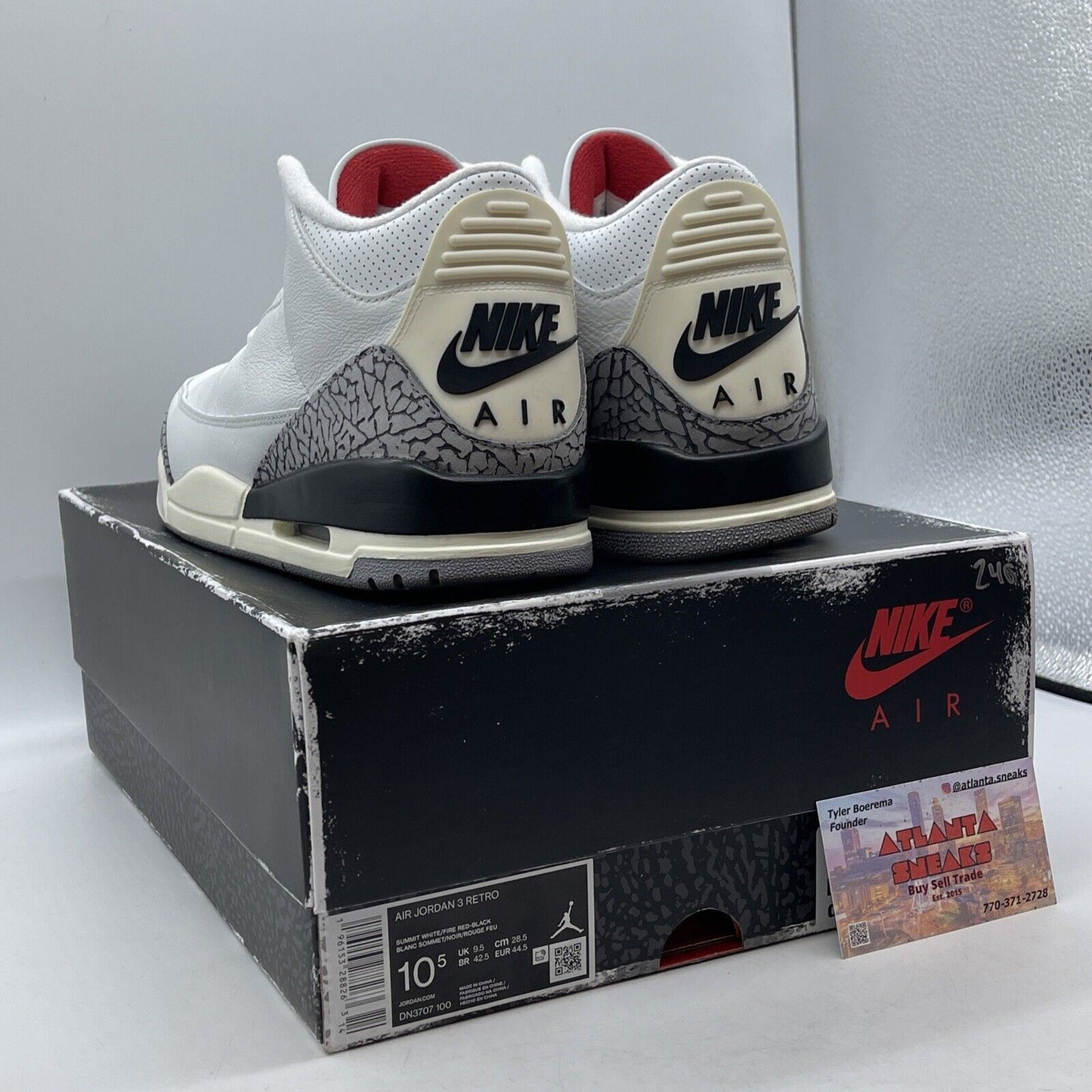 Size 10.5 - Jordan 3 Retro Mid White Cement Reimagined Suede (DN3707-100)