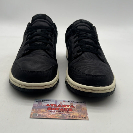 Size 9.5 - Nike Dunk Low Black Canvas (DV7211-001)