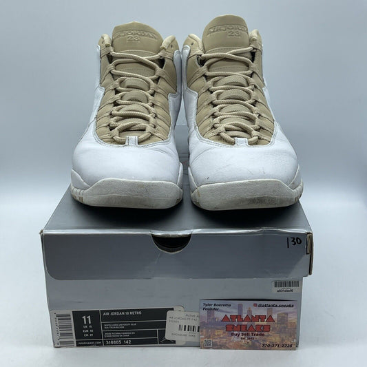 Size 11 - Air Jordan 10 Retro 2005 Linen Brown Suede White Leather (310805-142)