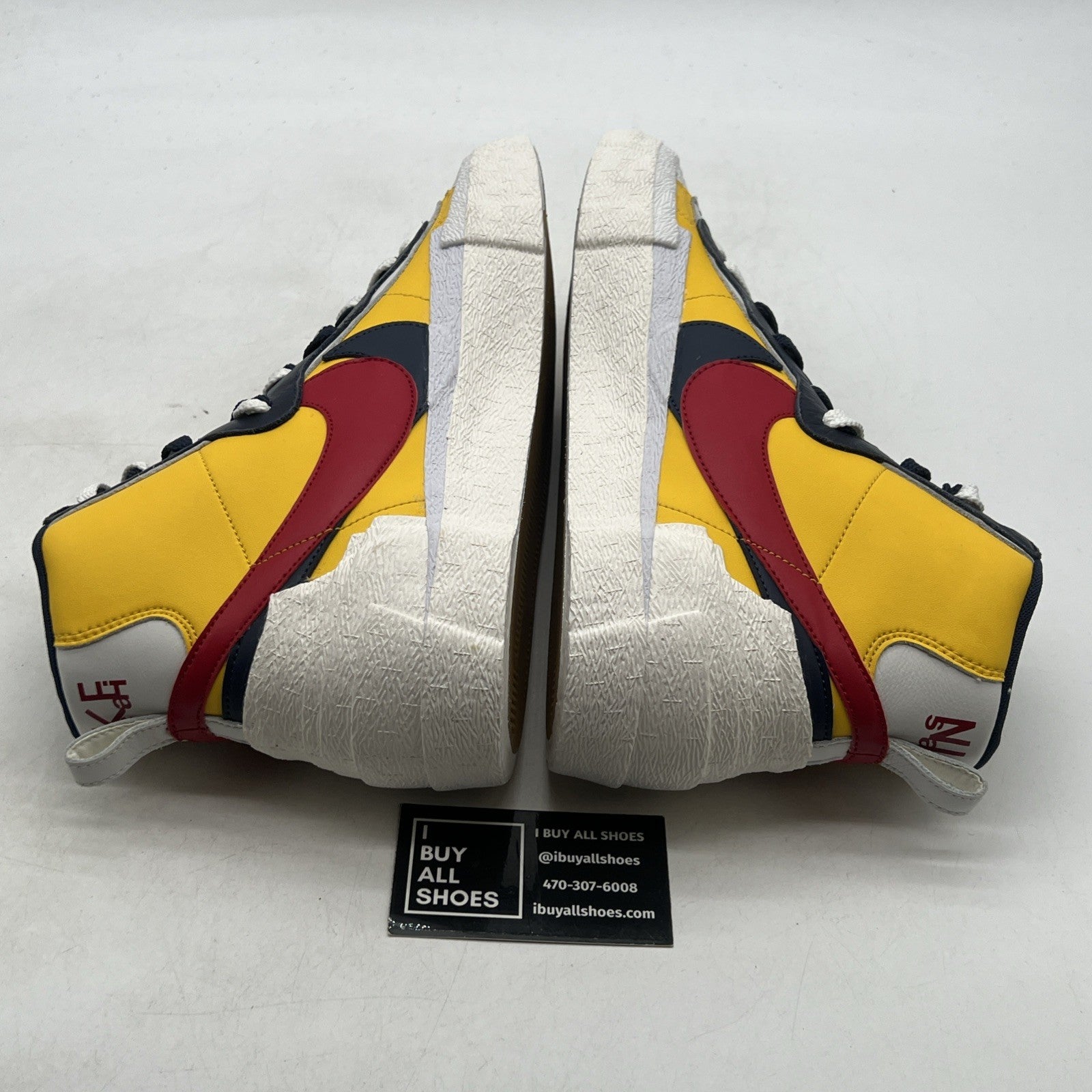 Size 12 - Nike sacai x Blazer Mid Maize Navy (BV0072-700)