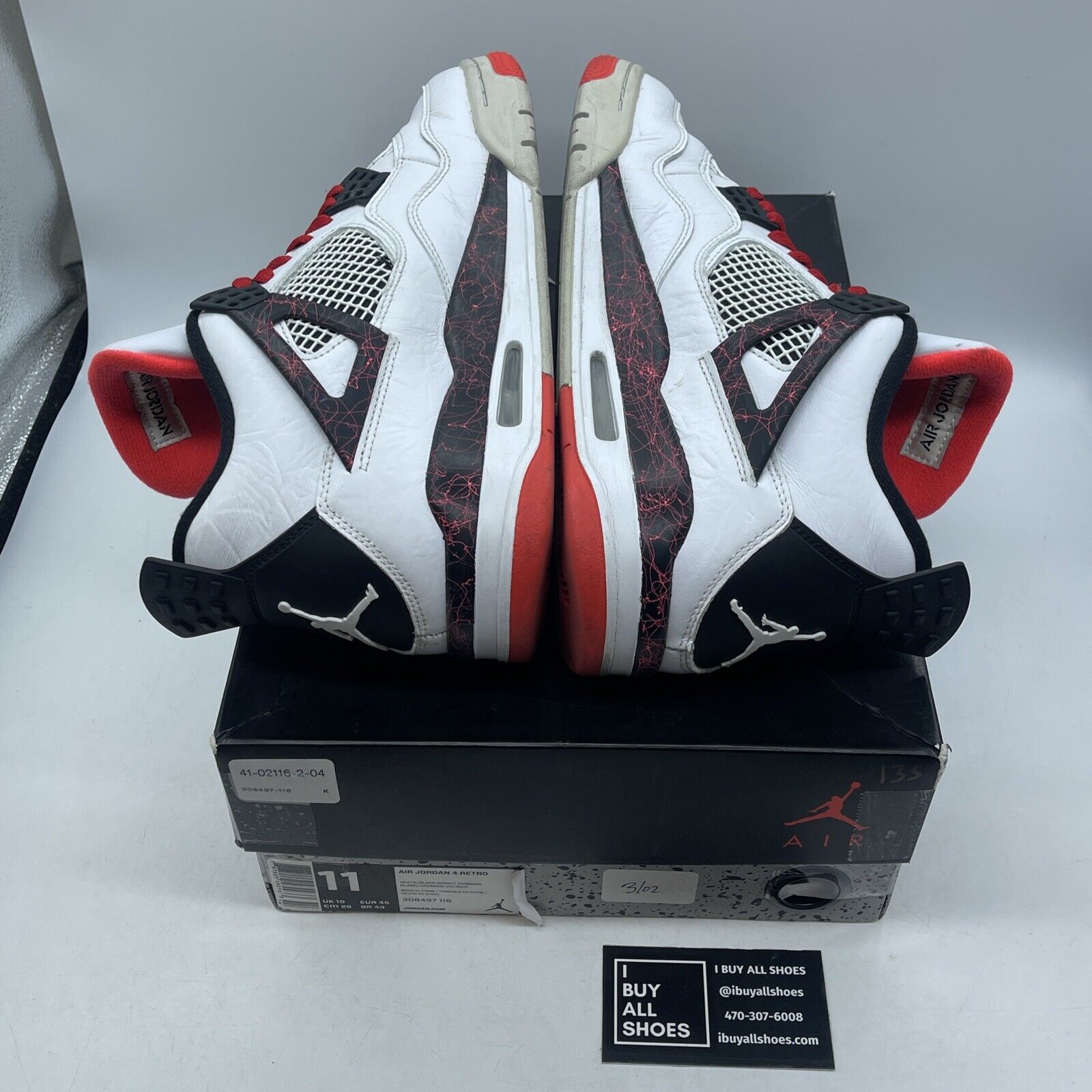 Size 11 - Jordan 4 Retro Pale Citron, Bright Crimson White Black (308497-116)