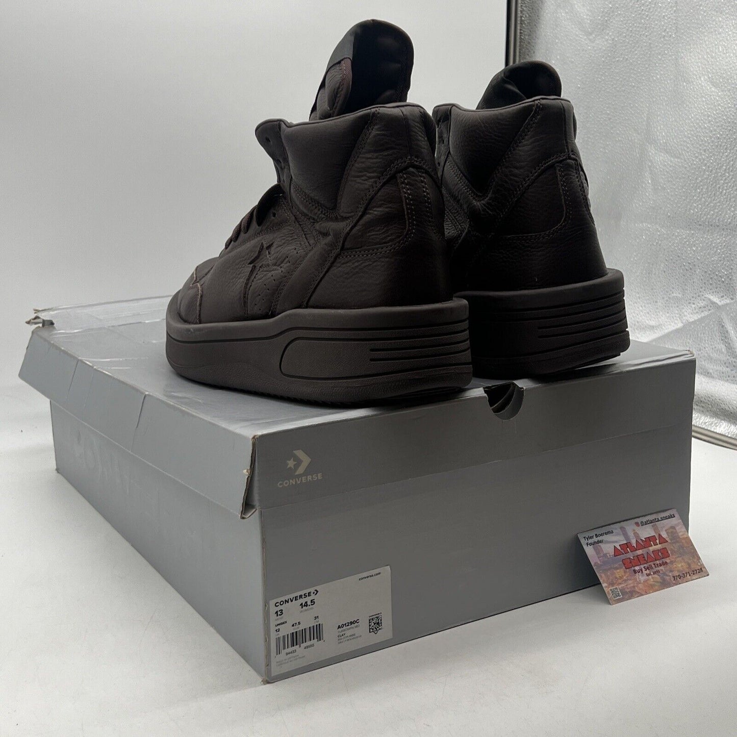 Size 13 - Converse Rick Owens x DRKSHDW TURBOWPN Mid Clay (A0129C)