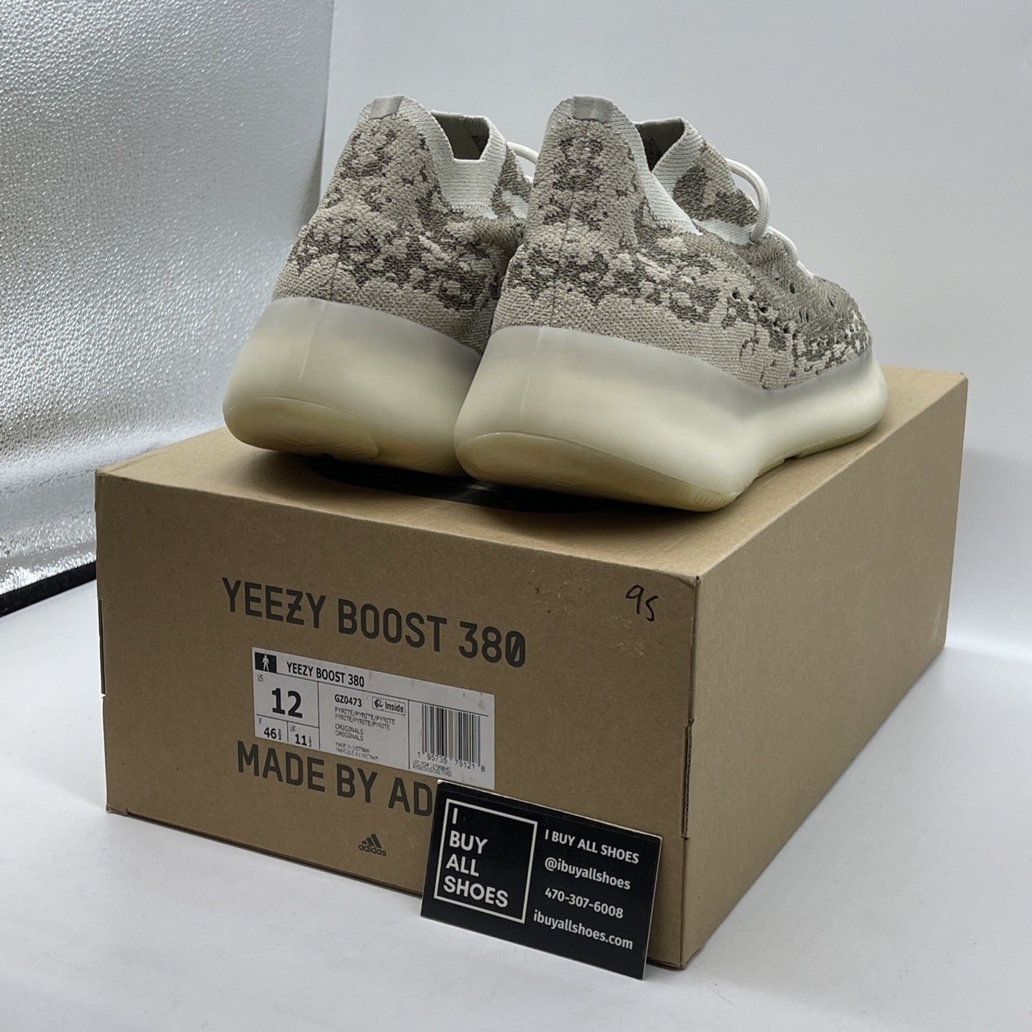 Size 12 - adidas Yeezy Boost 380 Pyrite Brown Suede (GZ0473)