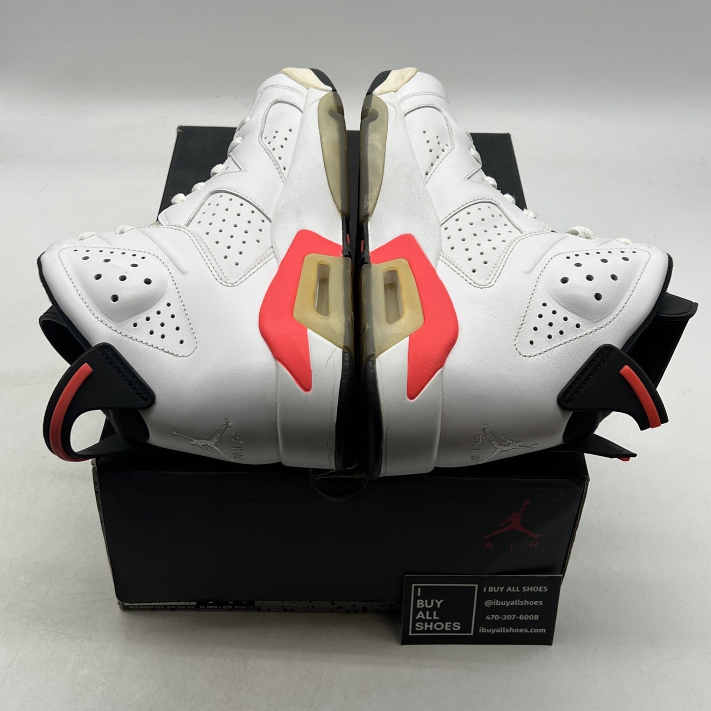 Size 9.5 - Air Jordan 6 Retro 2014 White Infrared (384664-123)
