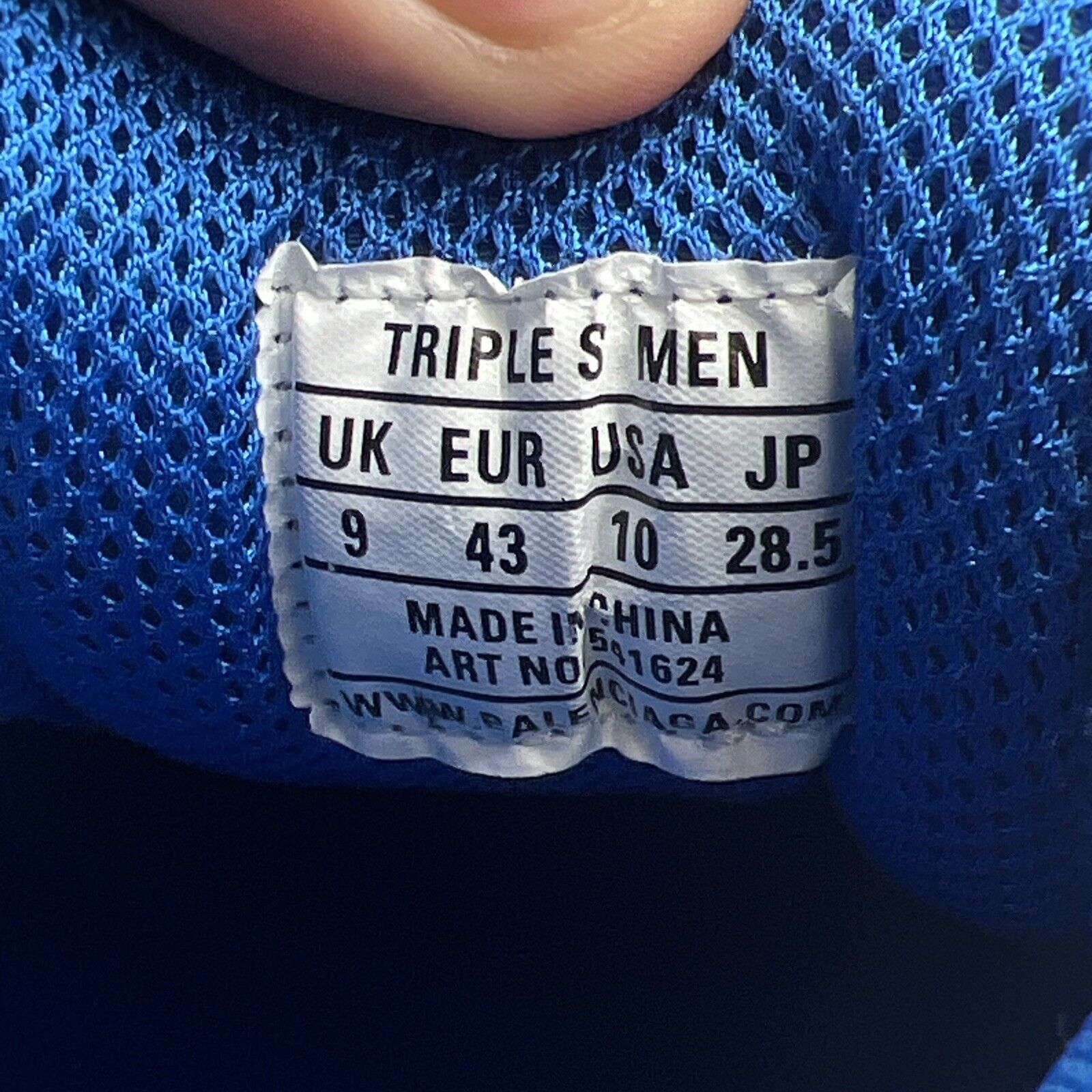 Size 10W - Balenciaga Triple S Blue White (544351-W09ON-9169)