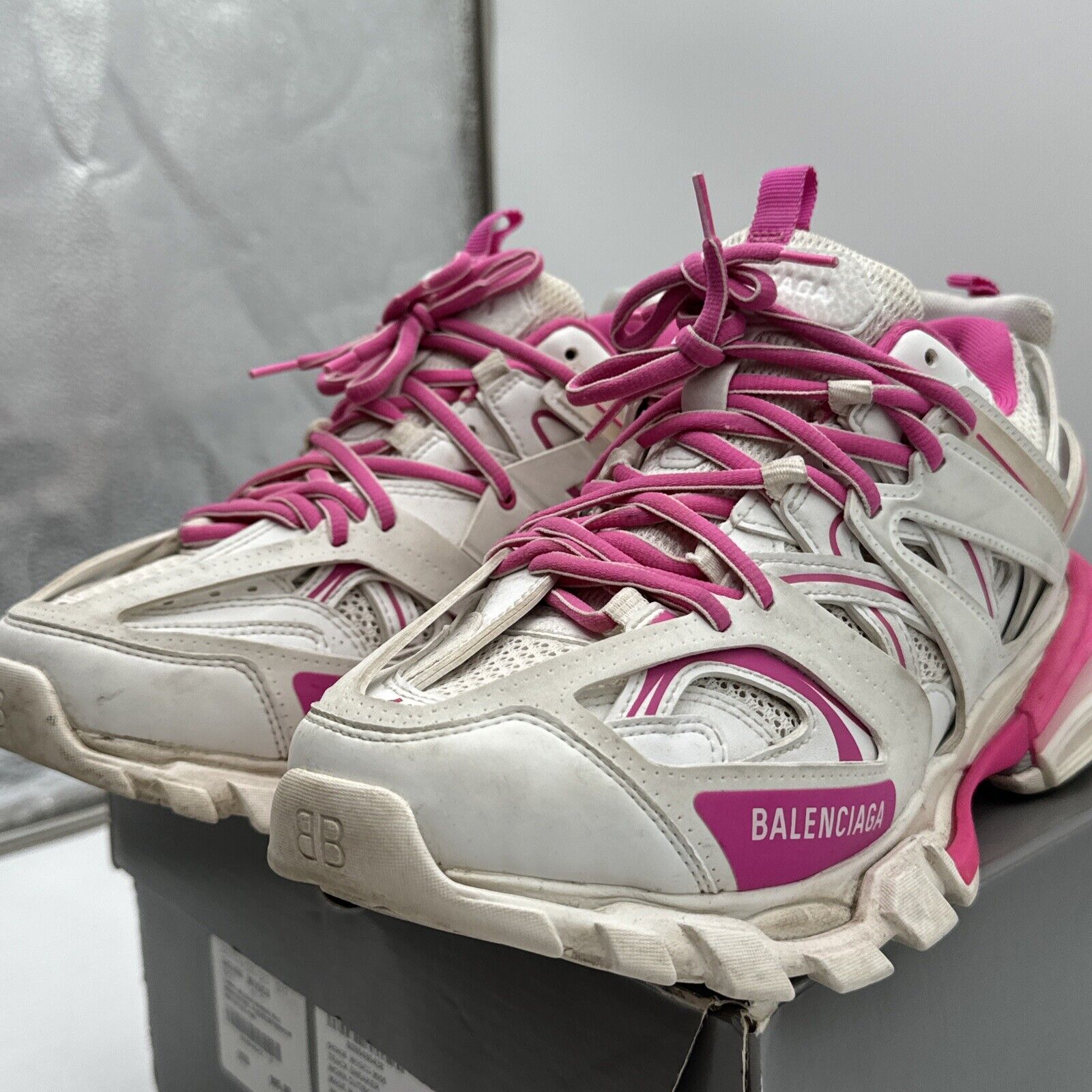 Balenciaga Track 41 Pink and White Sneakers US Women's 11 SPB-SAL (330226) Men 9