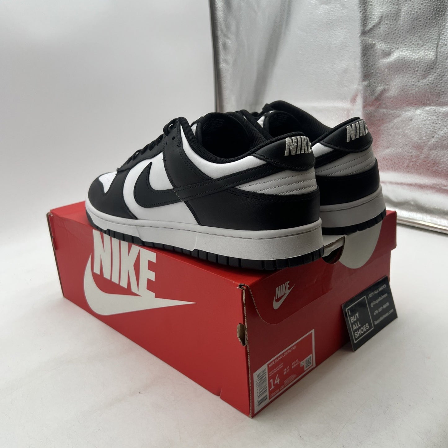 Size 14 - Nike Dunk Low Black White (DD1391-100)