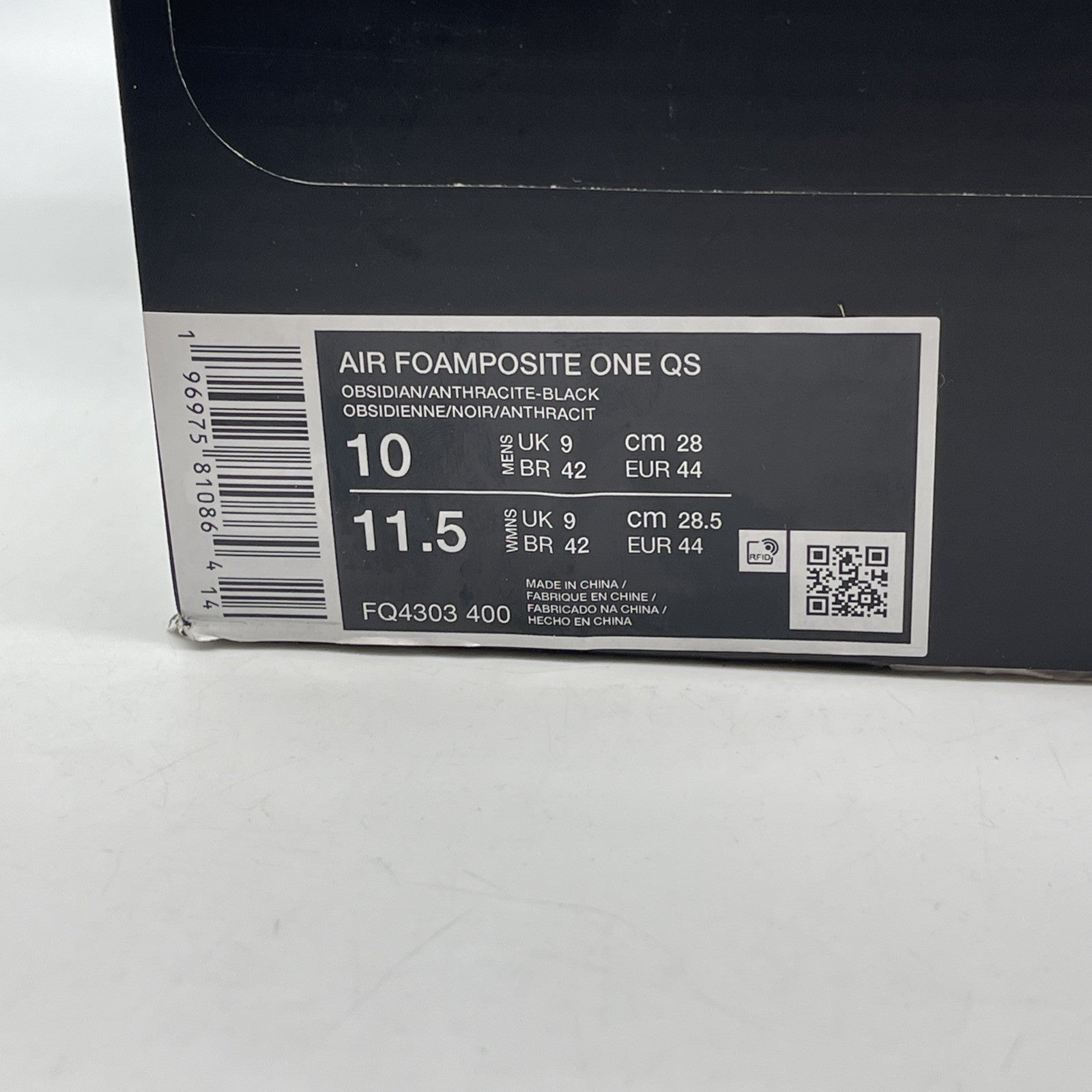 Size 10 - Nike Air Foamposite One 2025 Galaxy Black Purple Blue (FQ4303-400)