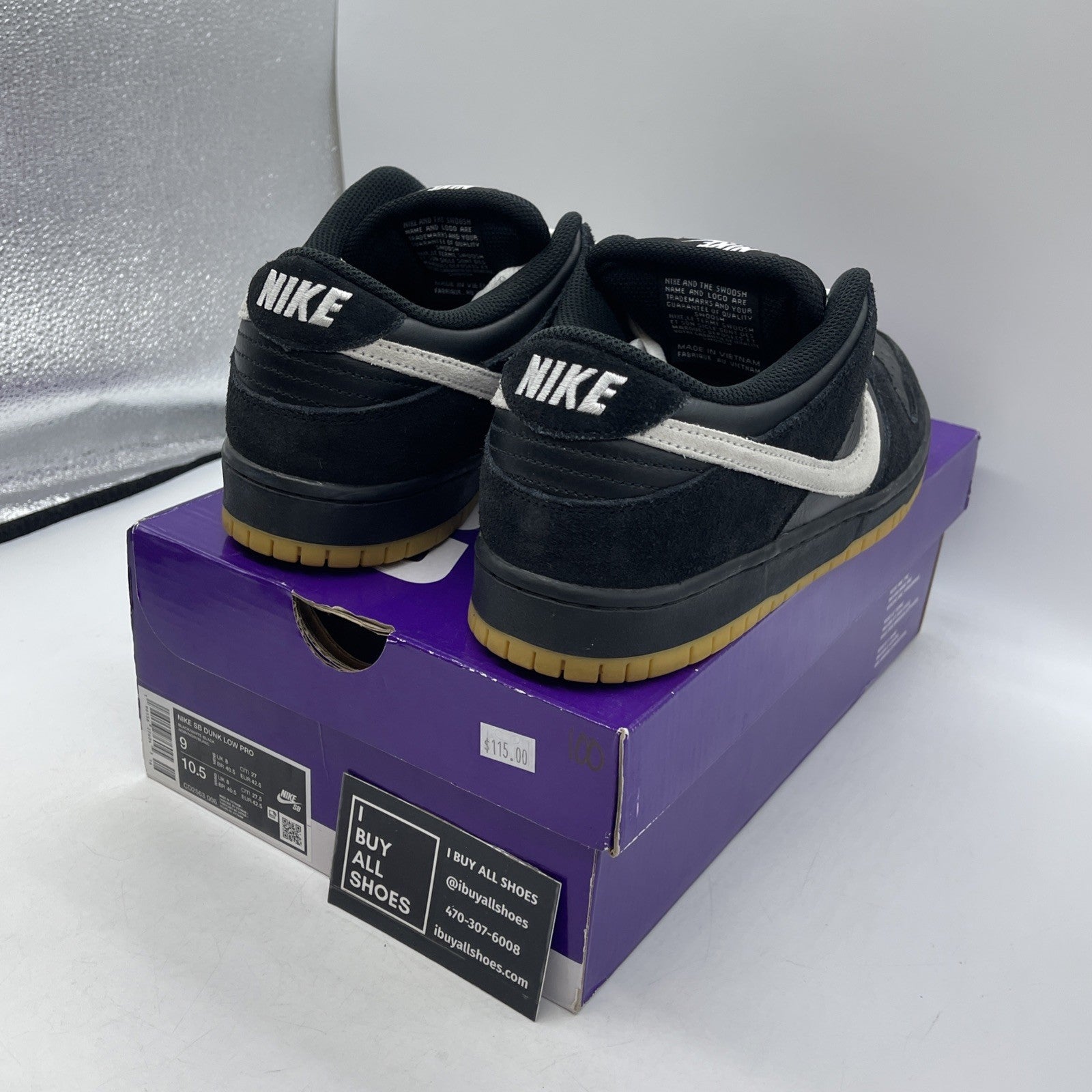 Size 9 - Nike Dunk Low SB Black Gum (CD2563-006)
