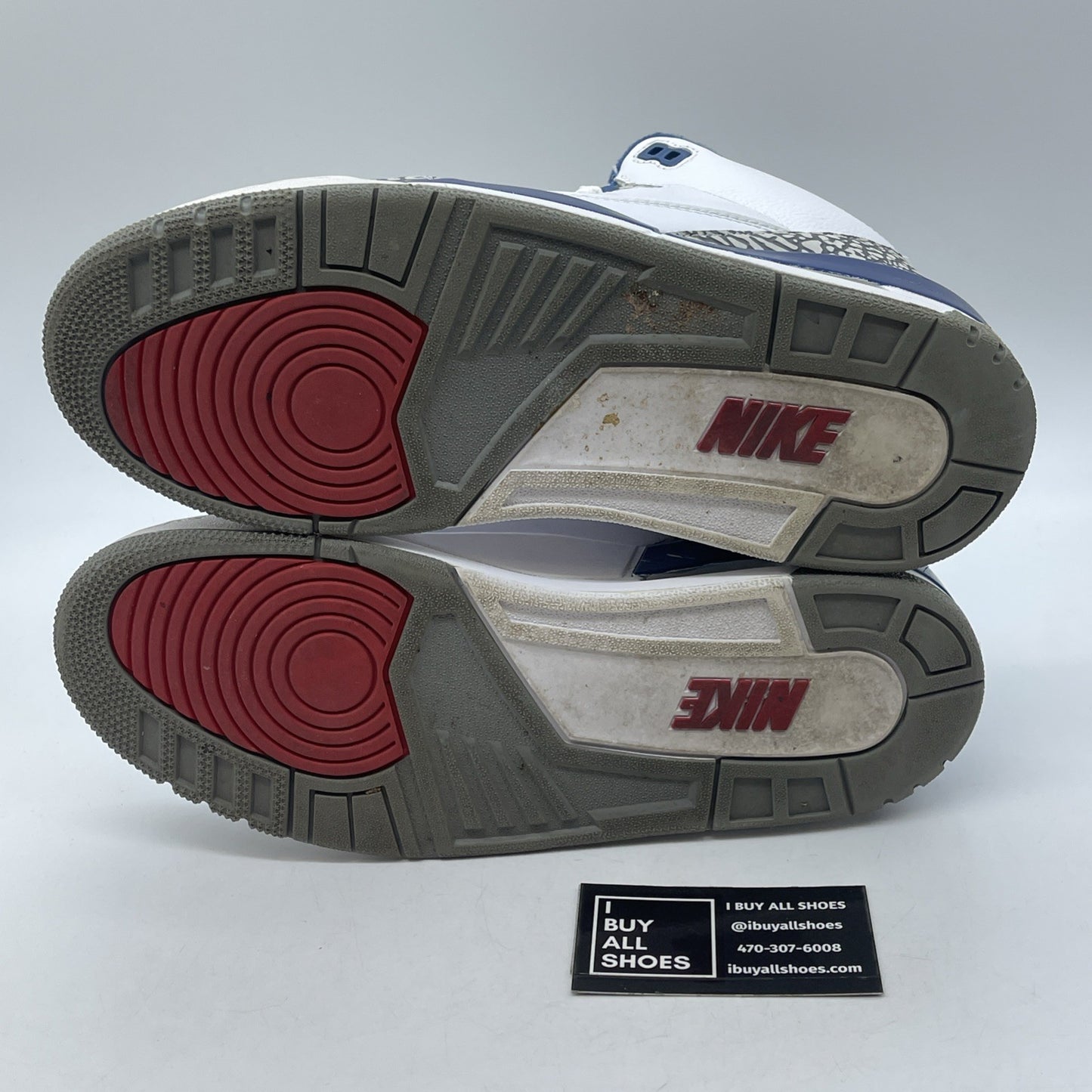 Size 10 - Jordan 3 Retro OG Mid True Blue Grey Suede Leather (854262-106)