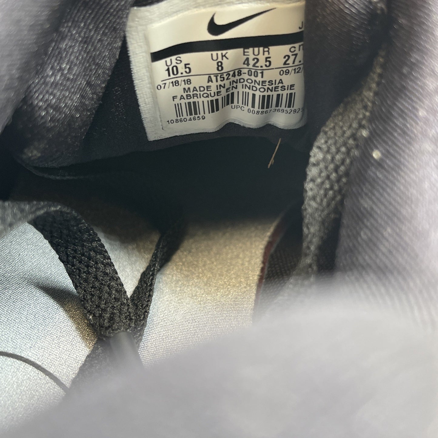 Size 10.5W - Nike Air Max 1 Jelly Jewel Black Leather (AT5248-001)