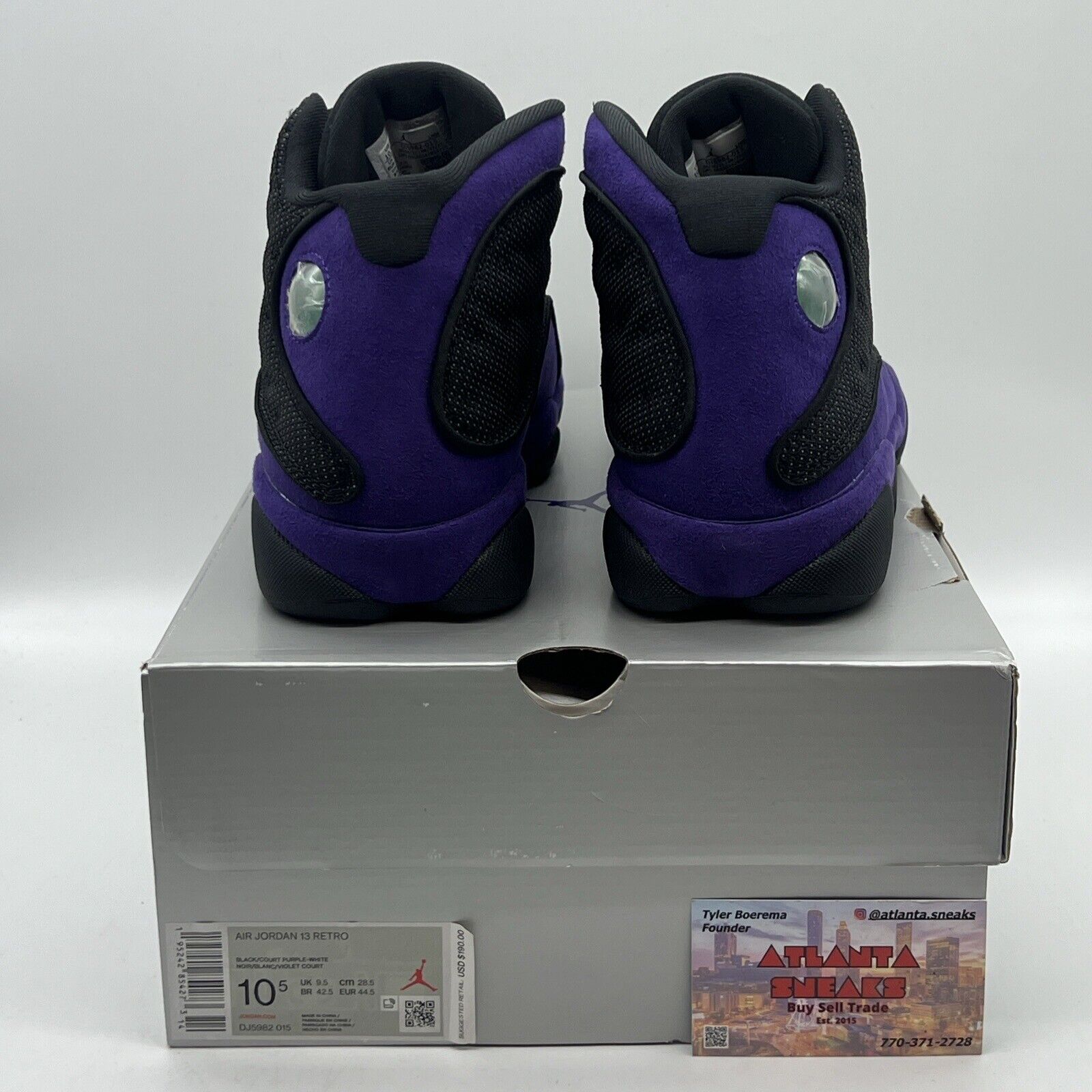 Size 10.5 - Jordan 13 Retro Court Purple Brand New Og All Black Purple