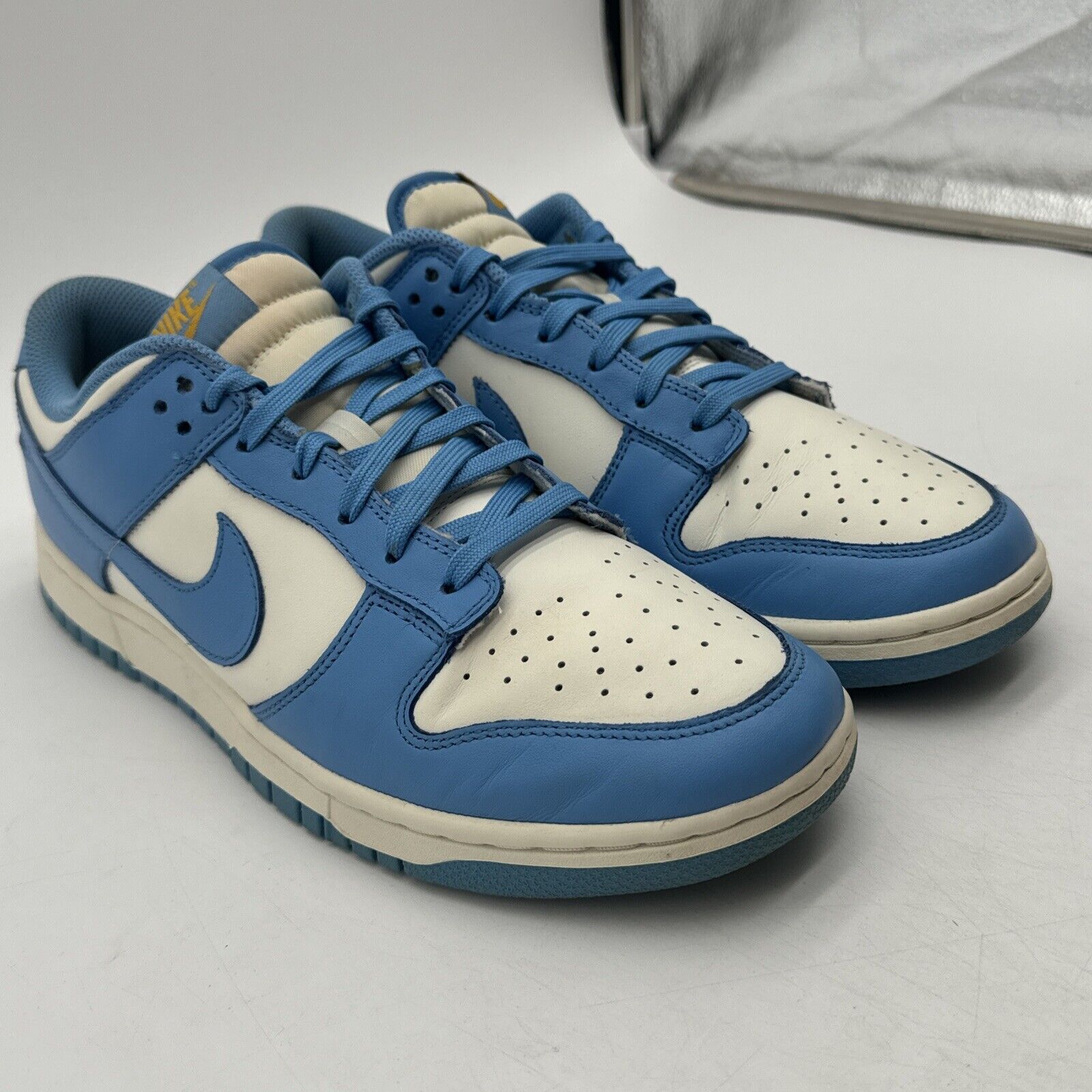 Size 11.5 - Nike Dunk Low Coast W10 Men’s Unc Blue White Yellow Premium Leather