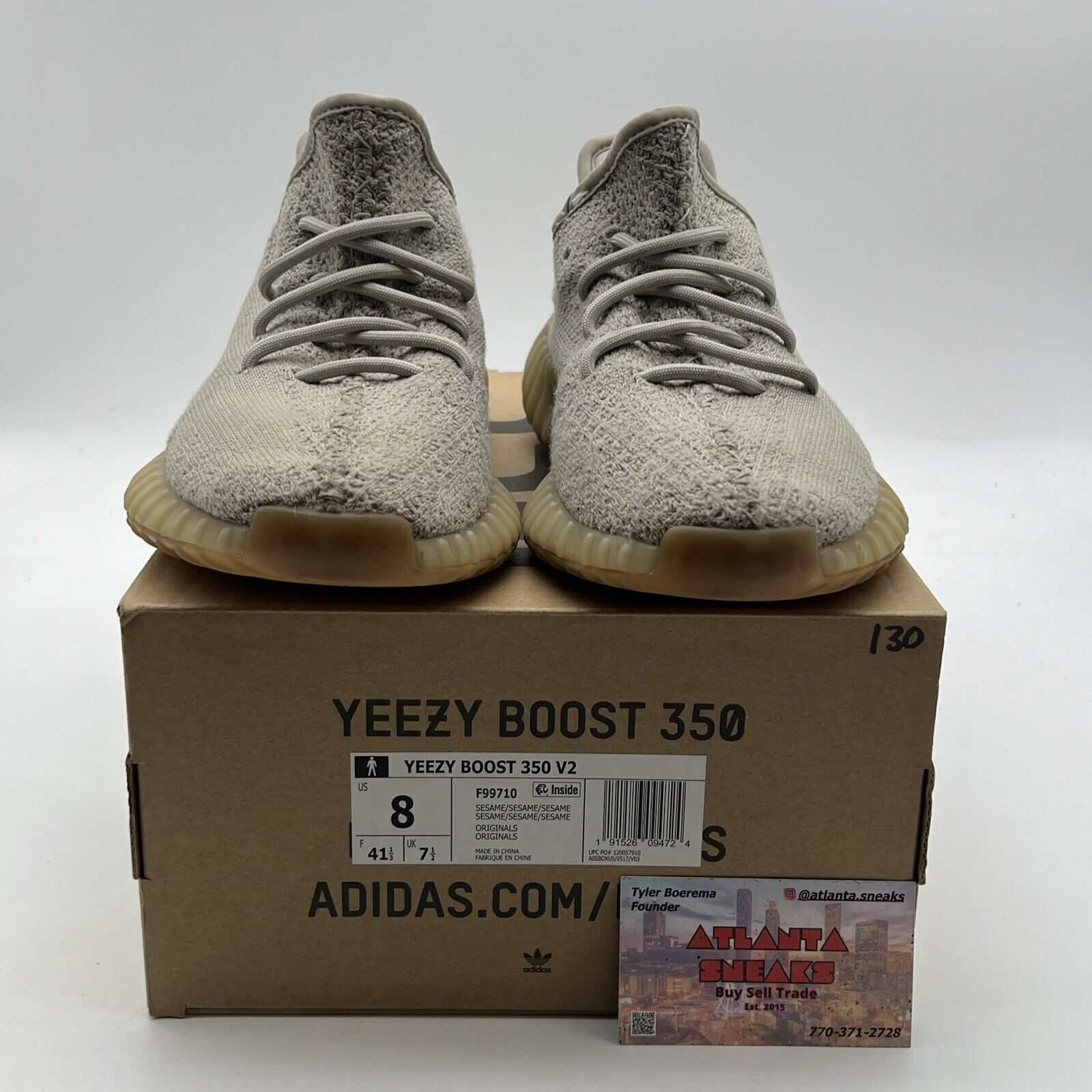 Size 8 - adidas Yeezy Boost 350 V2 Low Sesame (F99710)