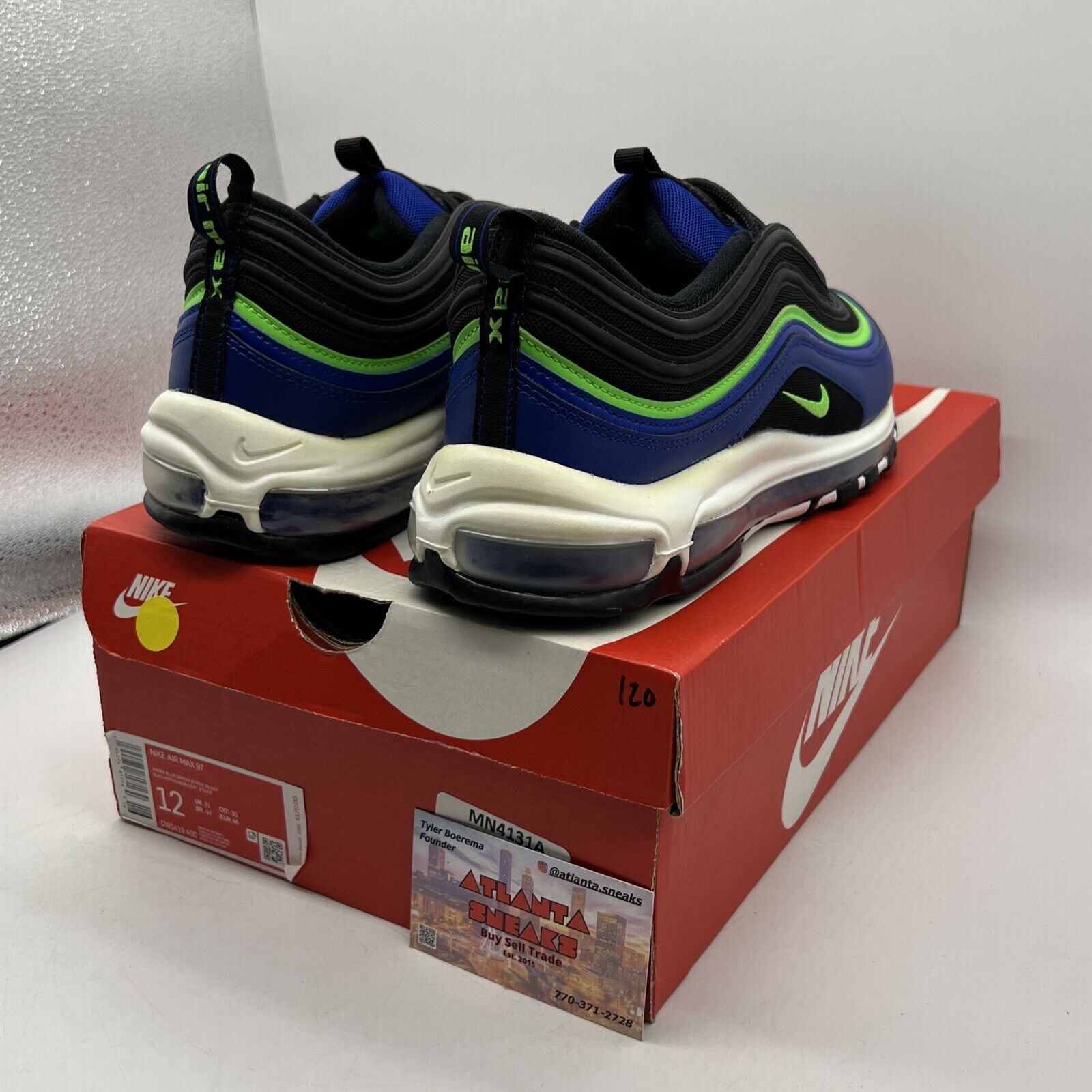 Size 12 - Nike Air Max 97 Royal Blue Neon