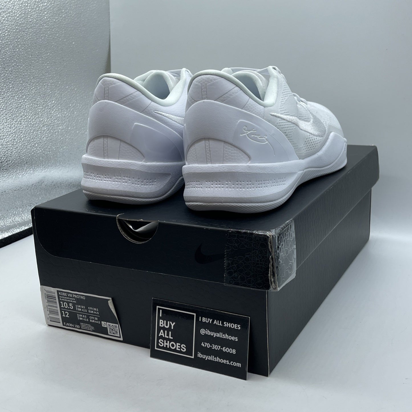 Size 10.5 - Nike Kobe 8 Protro Low Halo White Suede (FJ9364-100)
