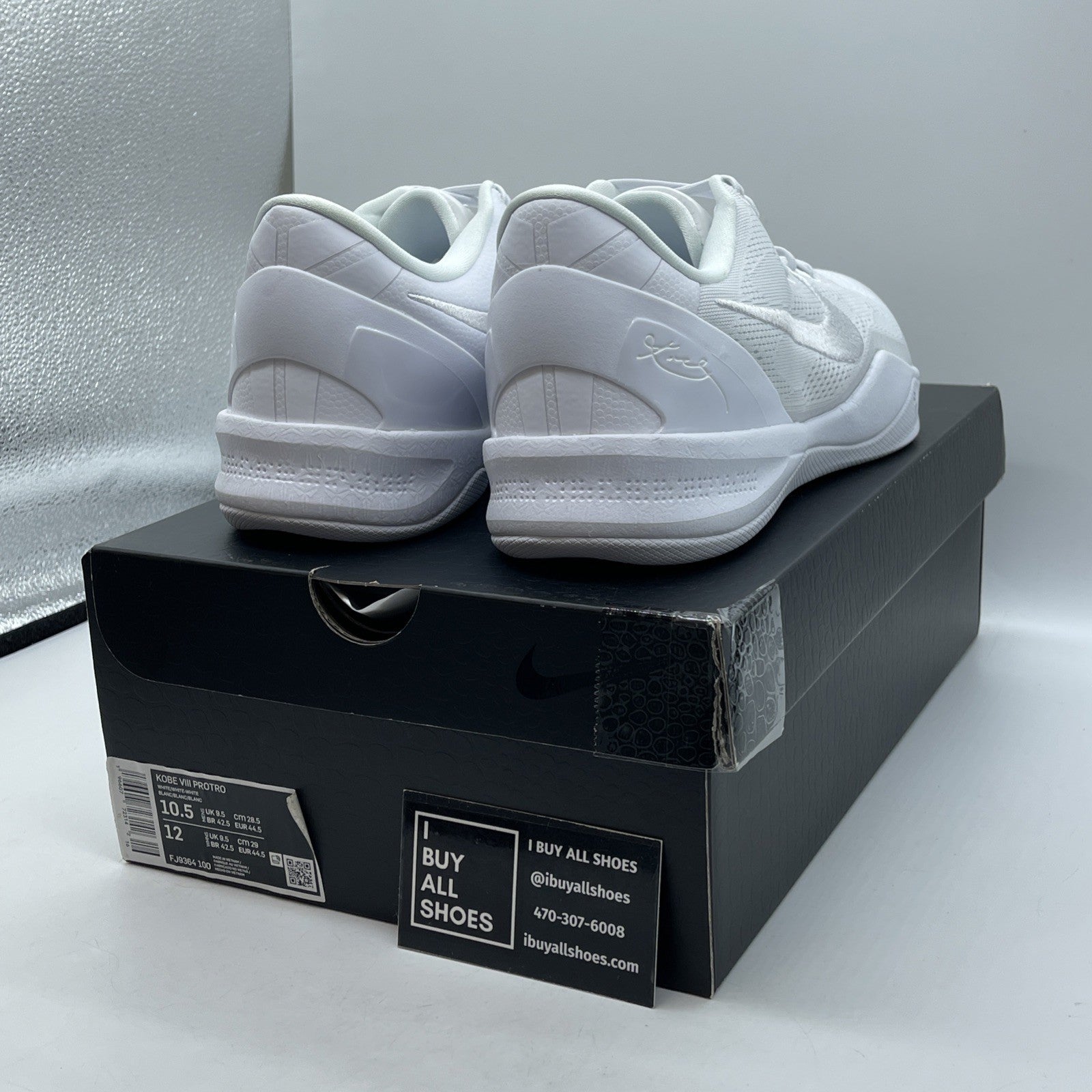 Size 10.5 - Nike Kobe 8 Protro Low Halo White Suede (FJ9364-100)