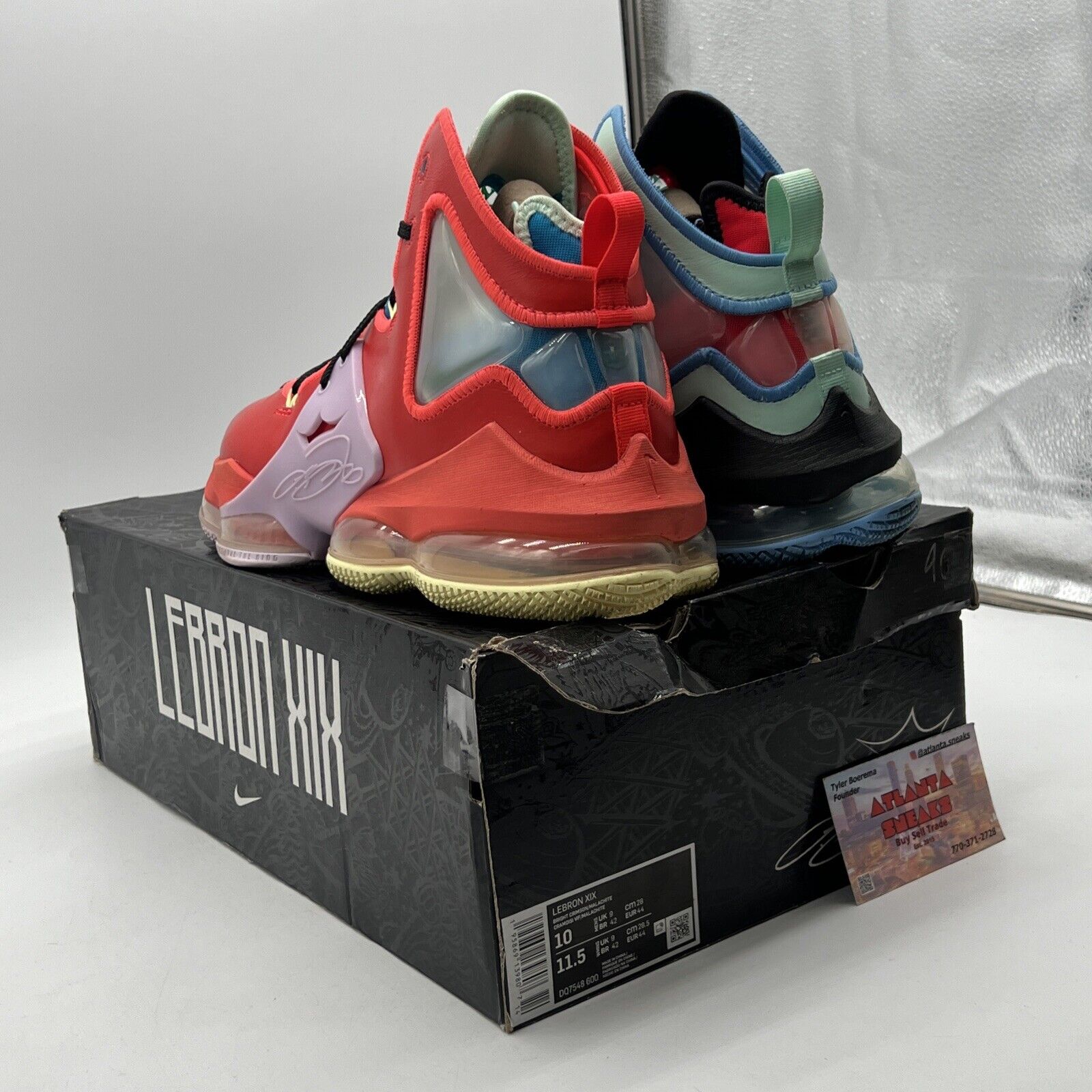 Size 10 - Nike LeBron 19 LeBronival Blue Red Black Yellow Aqua (DQ7548-600)