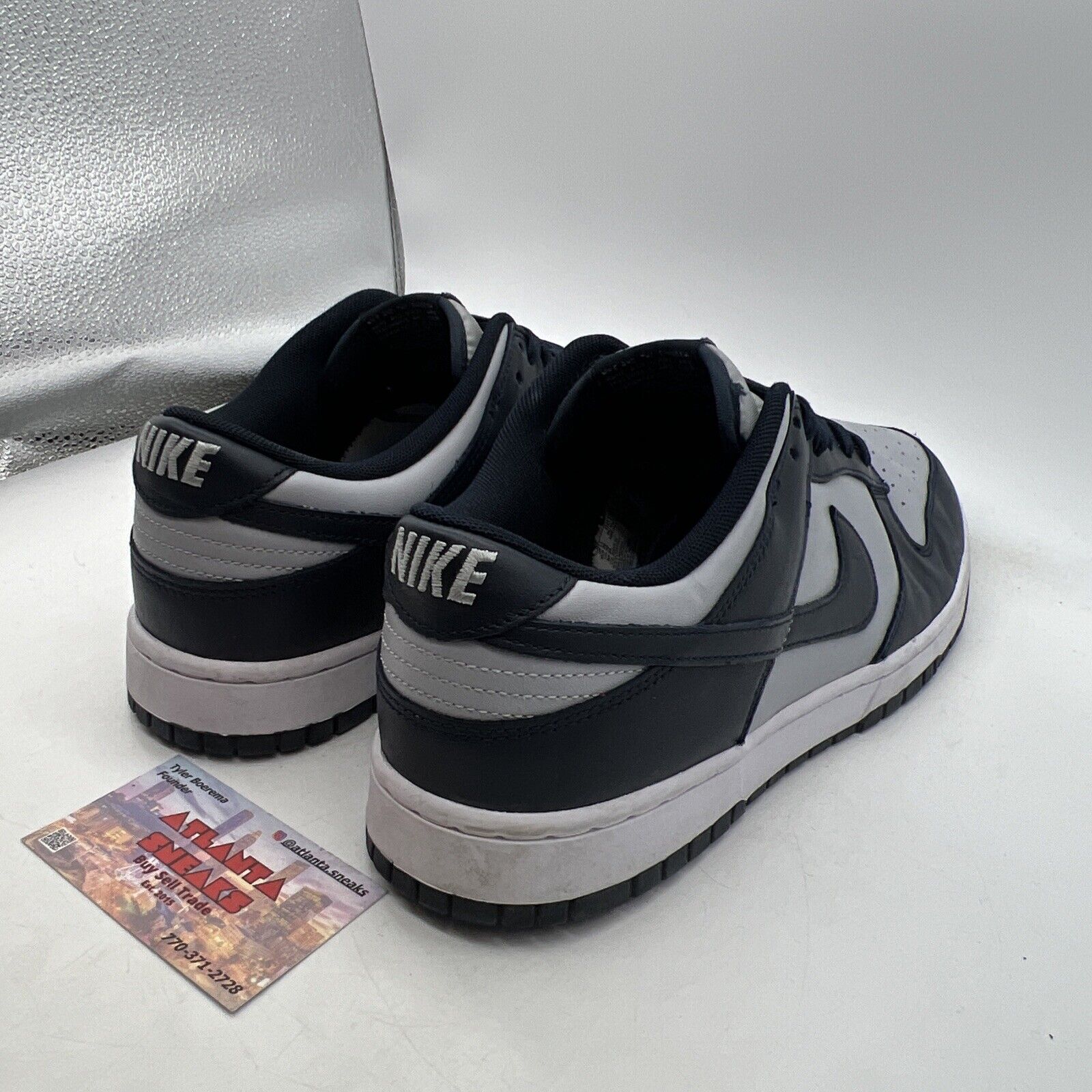 Size 12 - Nike Dunk Low Georgetown Navy Grey Leather (DD1391-003)