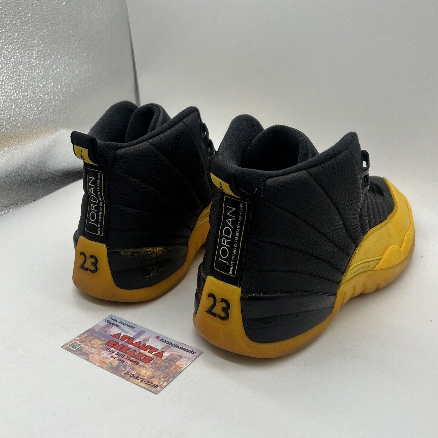 Size 10 - Jordan 12 Retro University Gold 2020 Black Yellow Used Leather