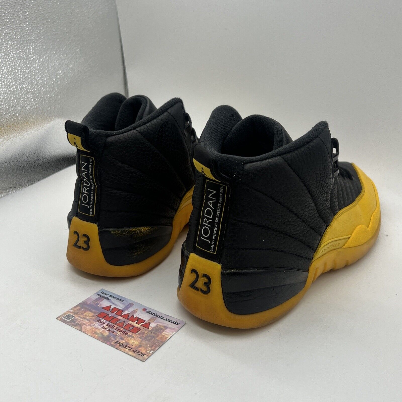 Size 10 - Jordan 12 Retro University Gold 2020 Black Yellow Used Leather