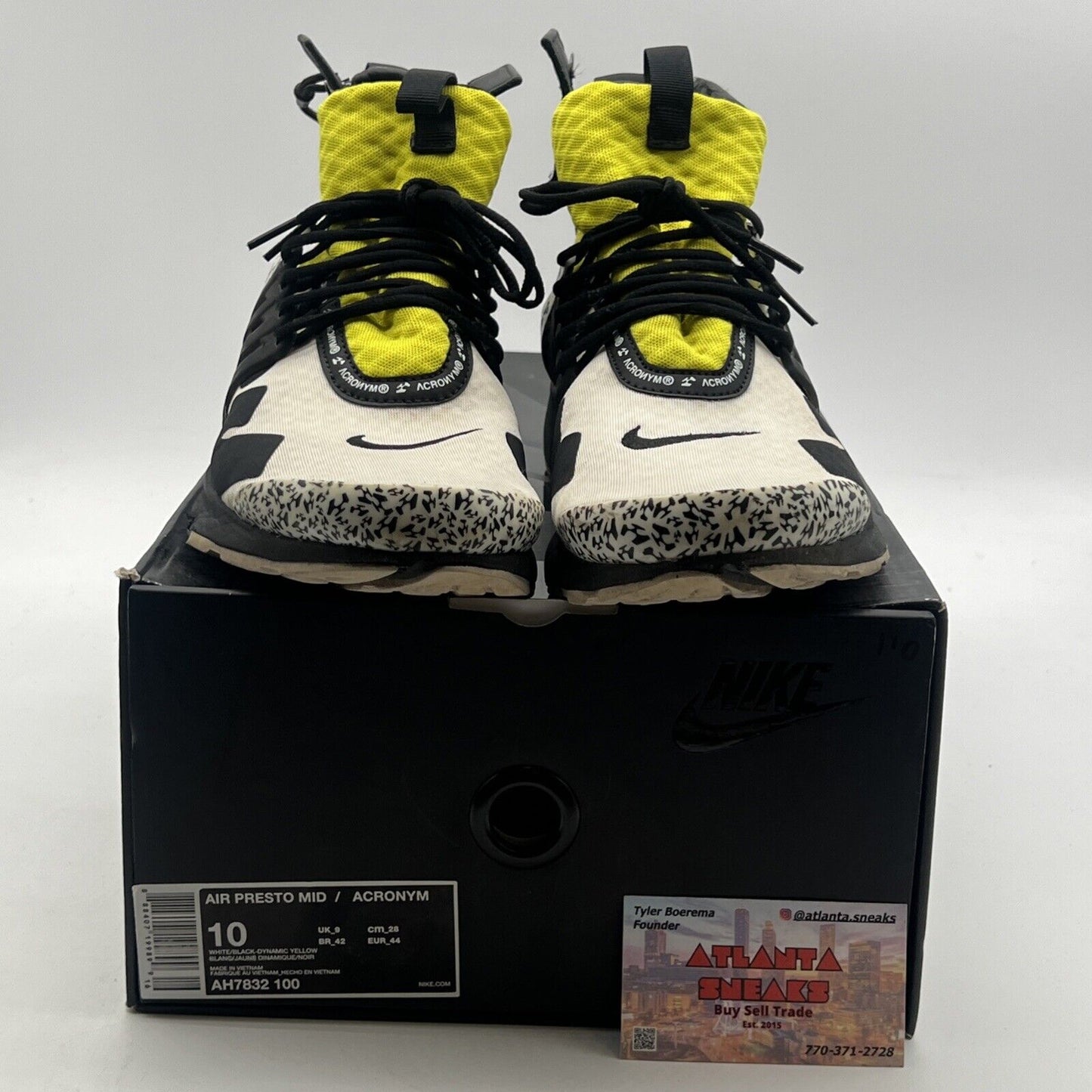 Size 10 - Nike Acronym x Air Presto Mid Dynamic Yellow (AH7832-100)