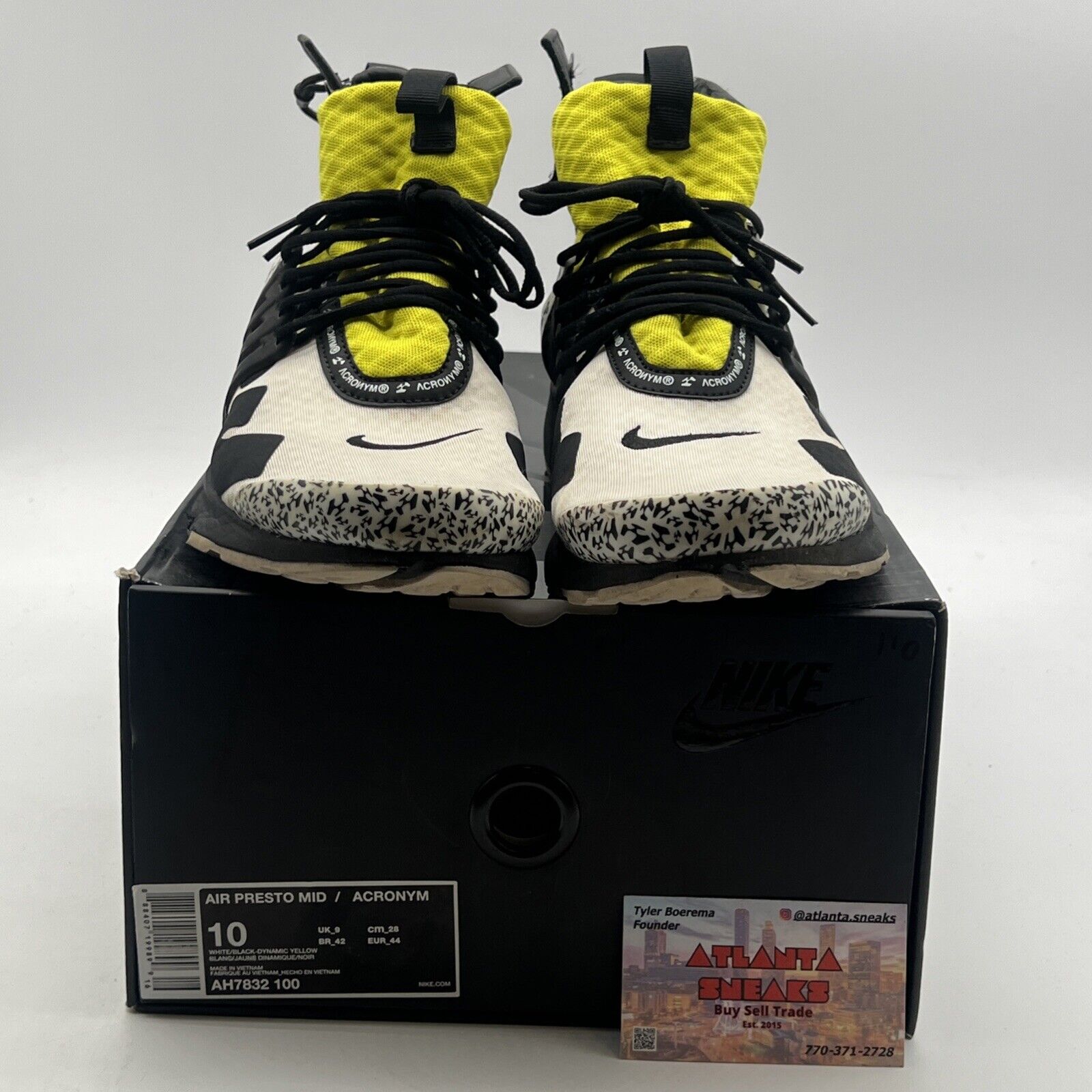 Size 10 - Nike Acronym x Air Presto Mid Dynamic Yellow (AH7832-100)