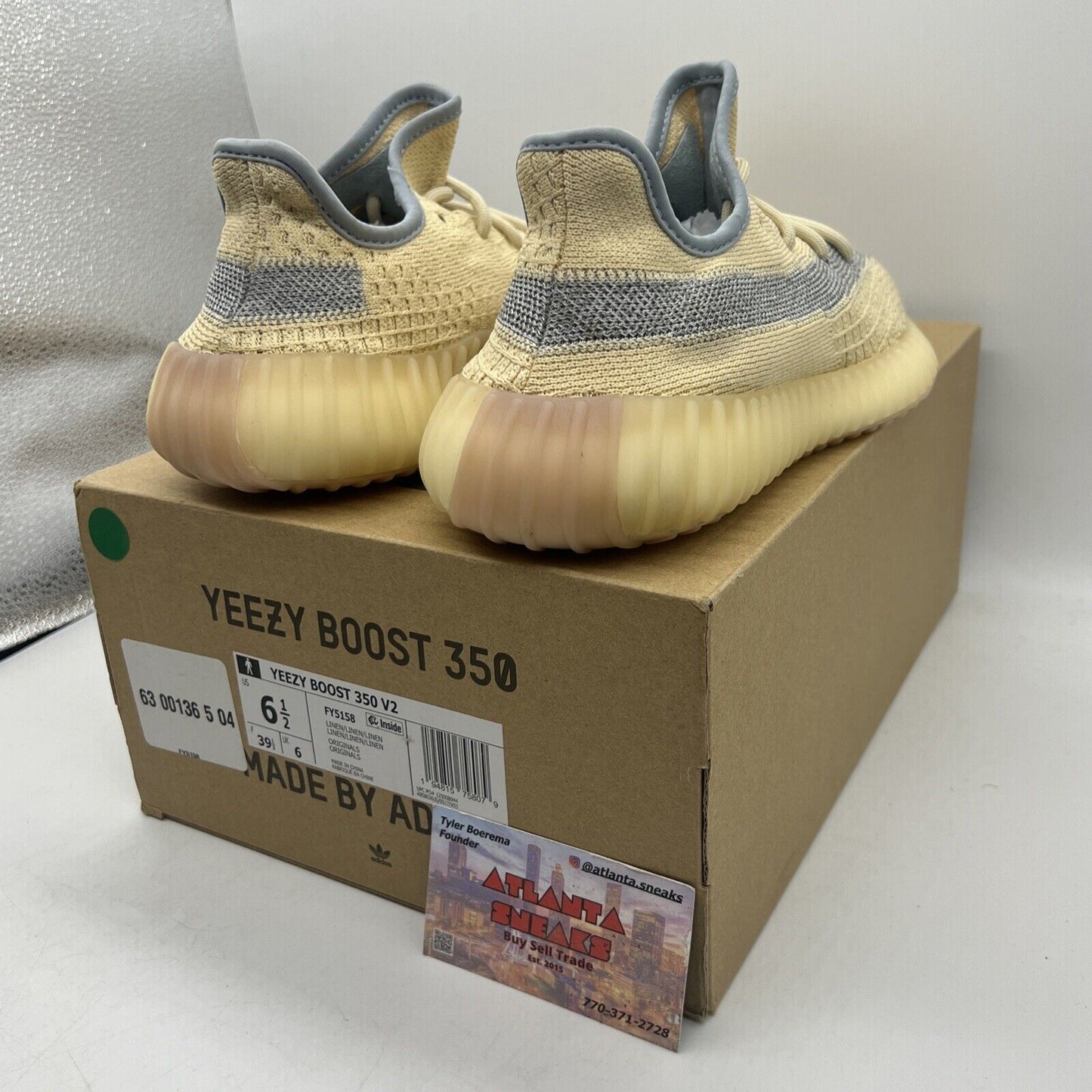 Size 6.5 - adidas Yeezy Boost 350 V2 Linen Grey (FY5158)