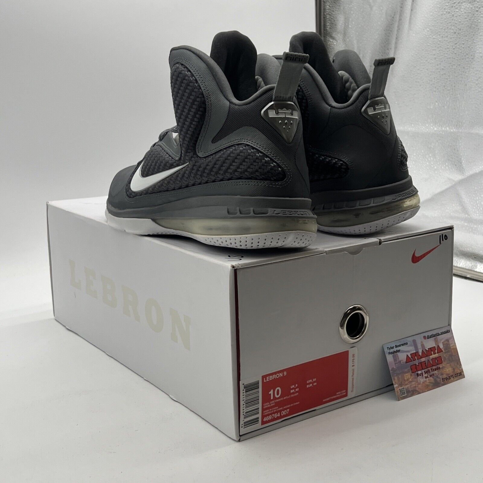 Size 10 - Nike LeBron 9 Cool Grey (469764-007)