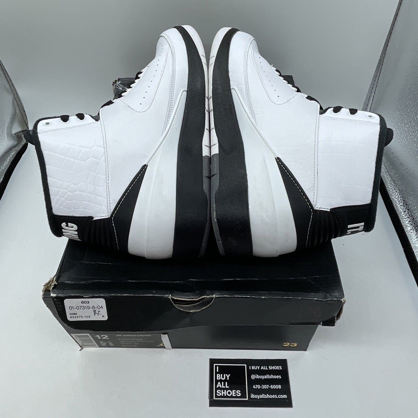 Size 12 - Air Jordan 2 Retro Wing It Black White Leather (834272-103)