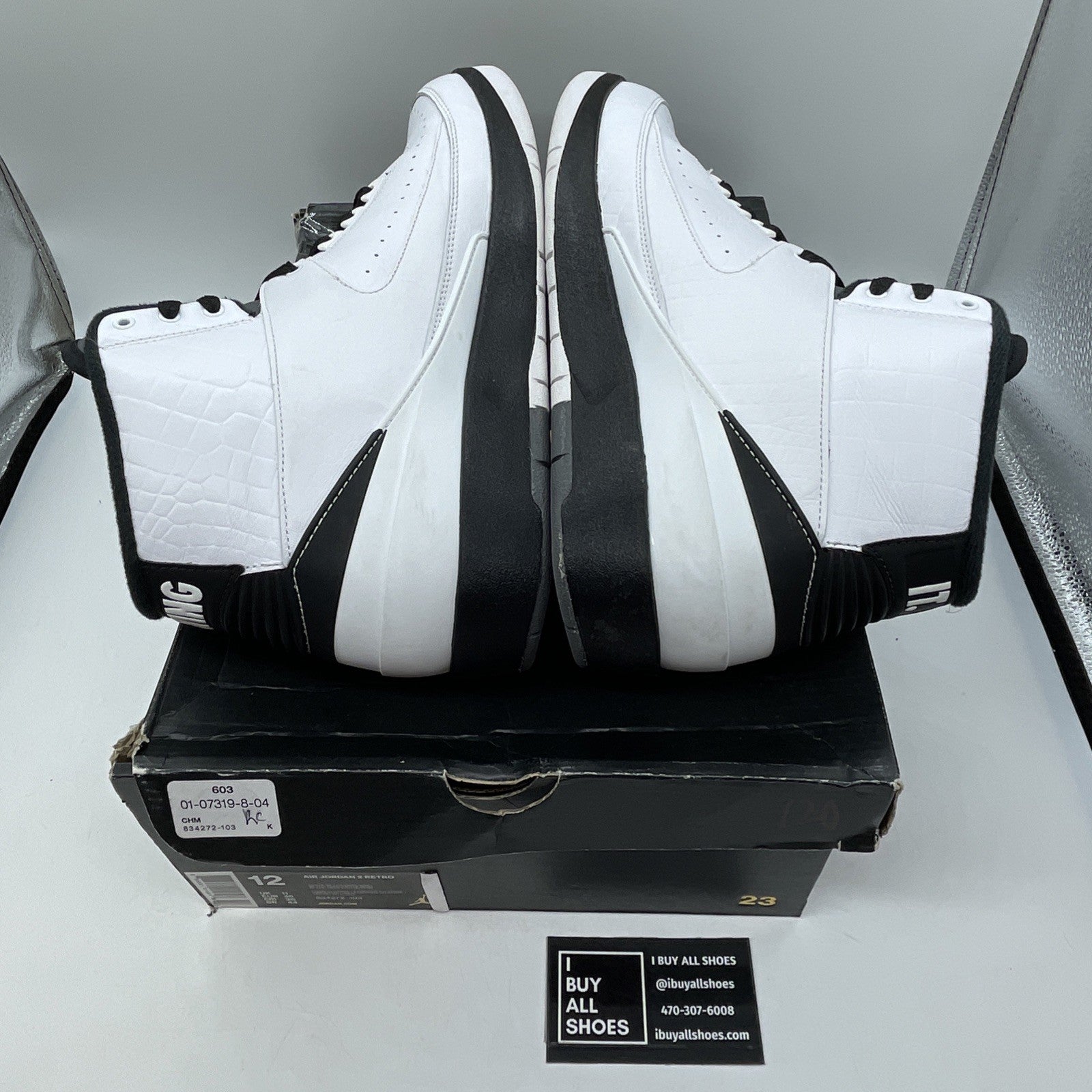 Size 12 - Air Jordan 2 Retro Wing It Black White Leather (834272-103)