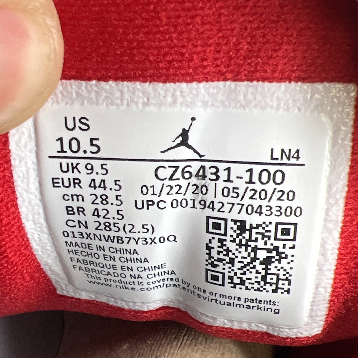 Size 10.5 - Air Jordan 3 Retro Denim SE Fire Red 2020 (CZ6431-100)