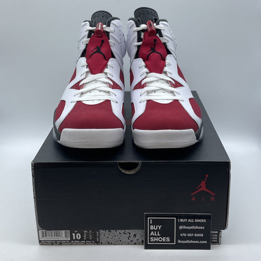 Size 10 - Air Jordan 6 Retro 2014 Carmine Red White Leather (384664-160)