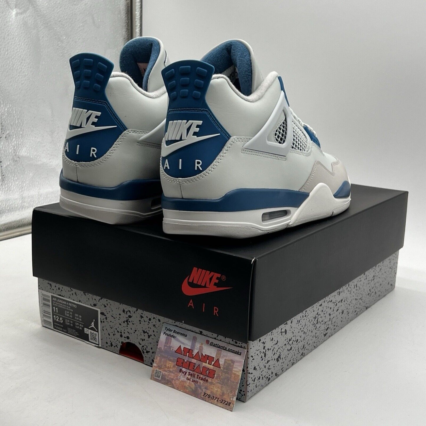 Size 11 - Air Jordan 4 Retro 2024 Military Blue White Leather (FV5029-141)