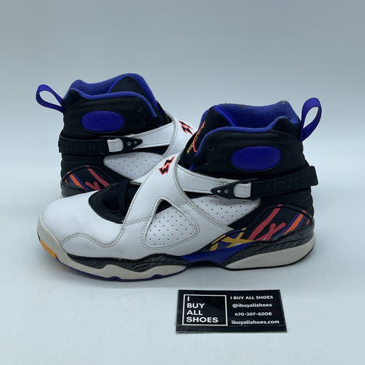 Size 6.5Y (GS) - Jordan 8 Retro High Three-Peat White Leather (305368-142)