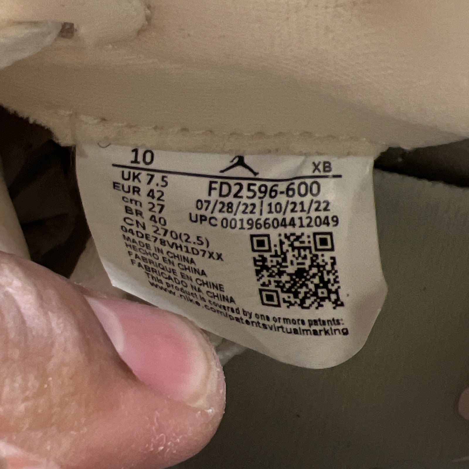 Size 10 - Air Jordan 1 Retro OG High Washed Pink W (FD2596-600)