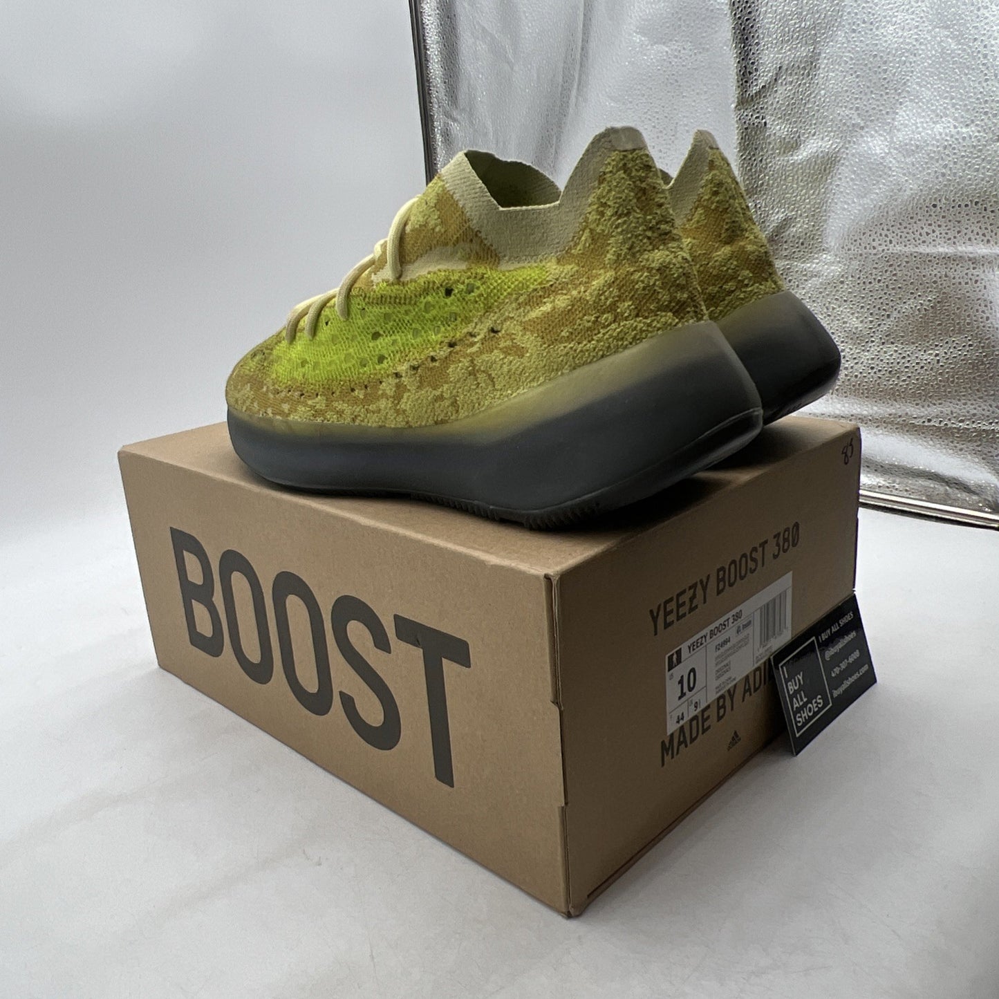 Size 10 - adidas Yeezy Boost 380 Hylte Glow (FZ4994)