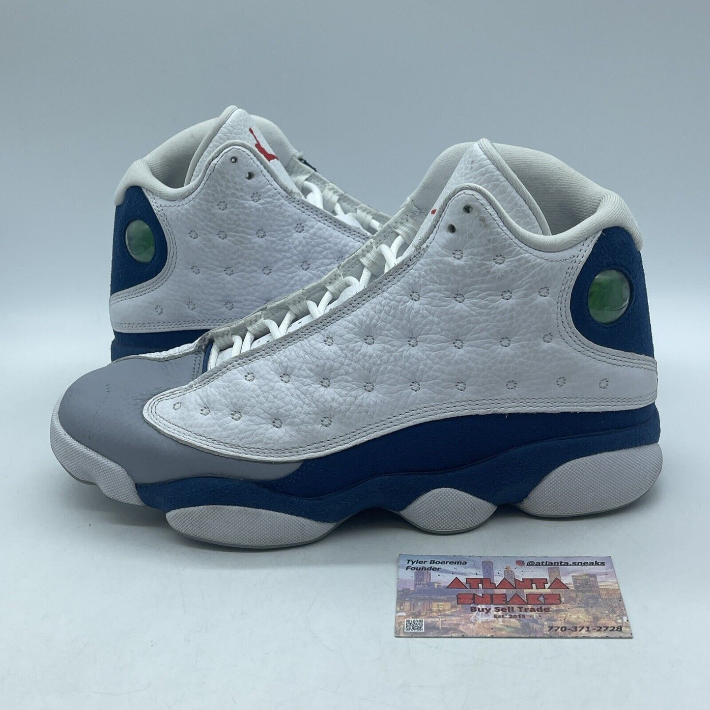 Size 9 - Jordan 13 Retro Mid French Blue Suede White Grey Leather (414571-164)