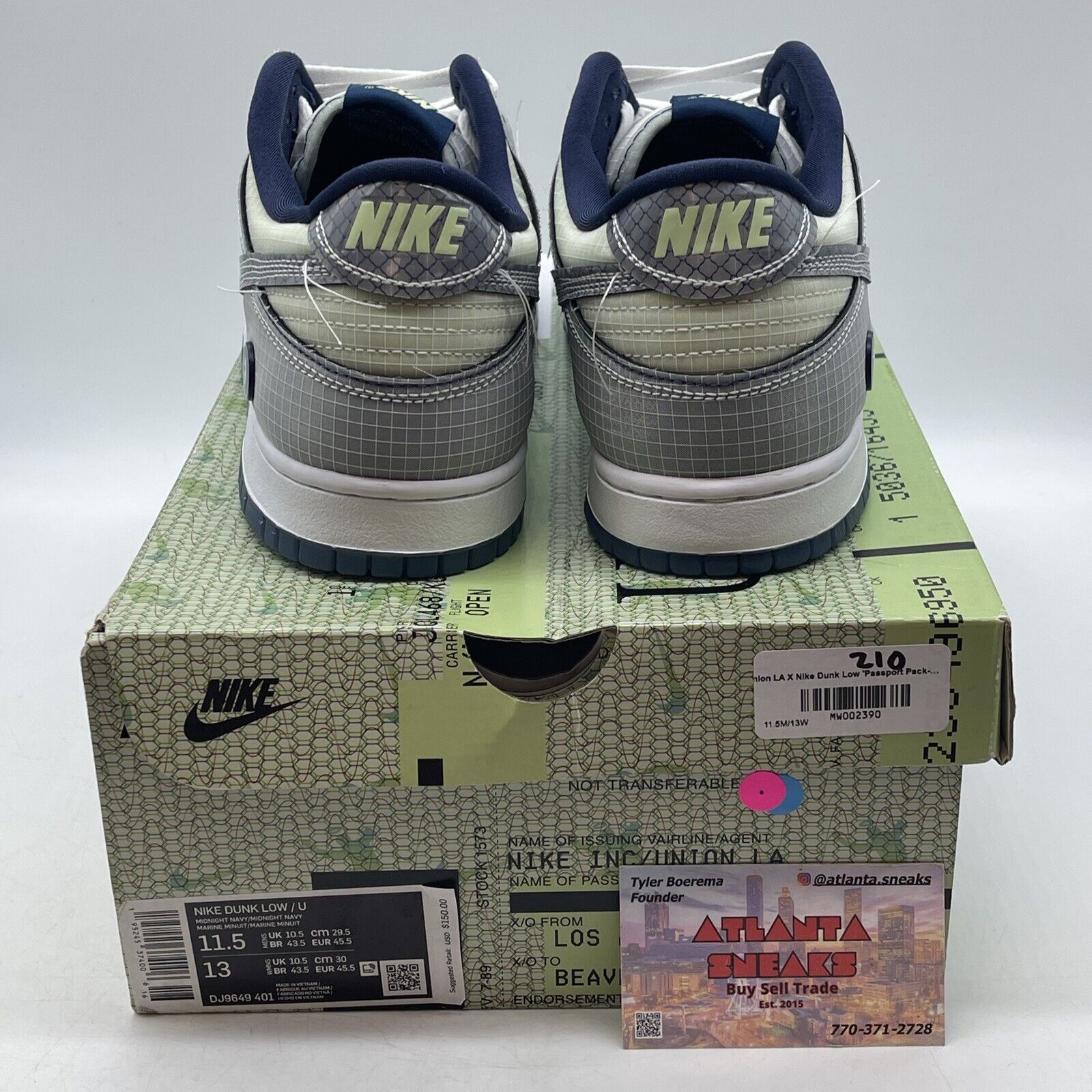 Size 11.5 - Nike Dunk Low x Union LA Marine Minuit/Midnight Navy (DU9649-401)