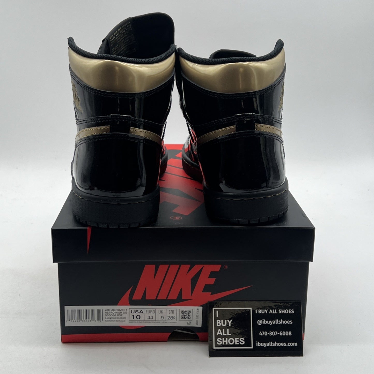 Size 10 - Air Jordan 1 Black 2020 (555088-032)